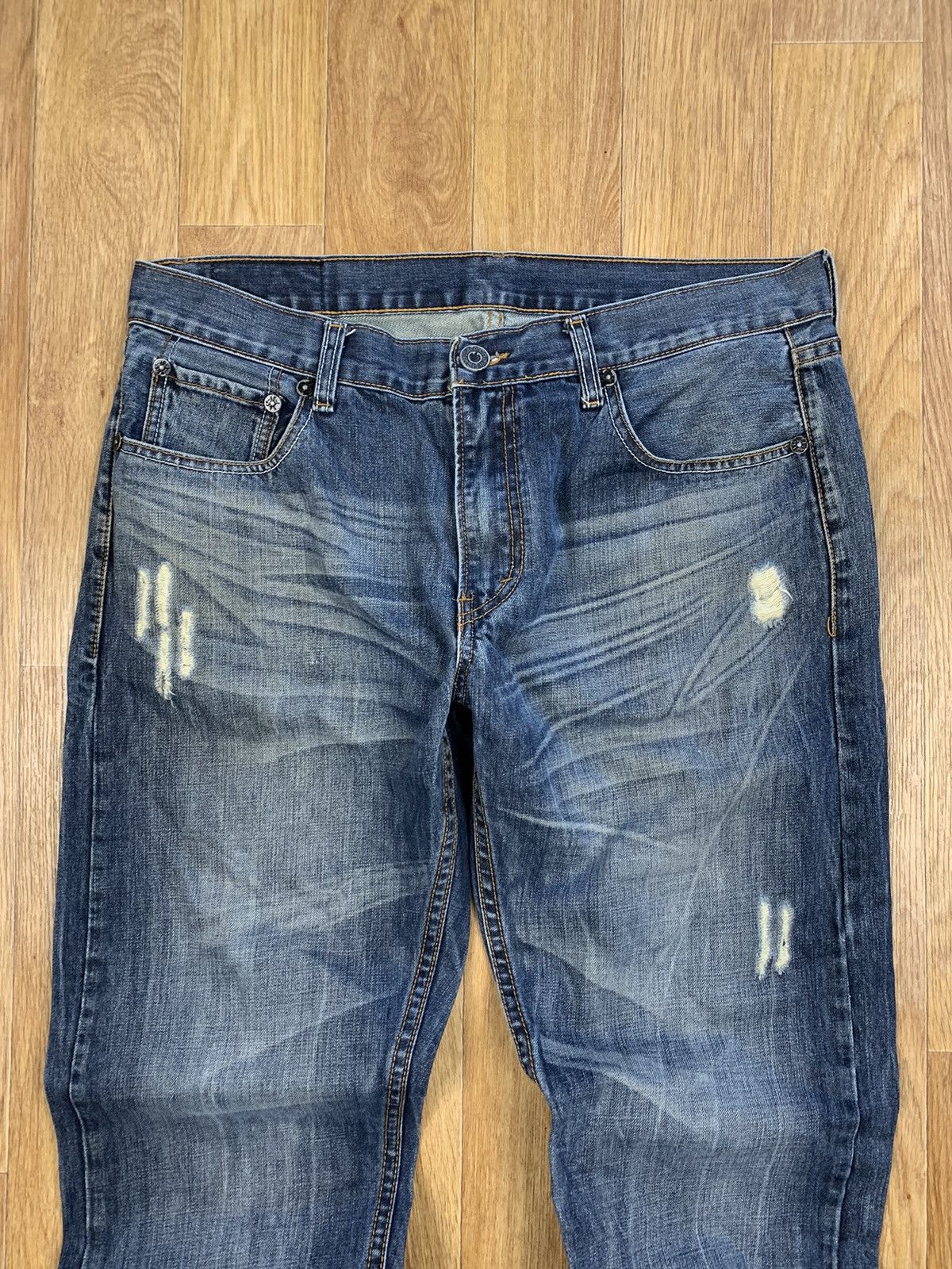 Japanese Brand × Levi's Levi’s V23 Asian Denim Blue Distressed Jeans FCL16B Size US 36 / EU 52 - 13 Thumbnail