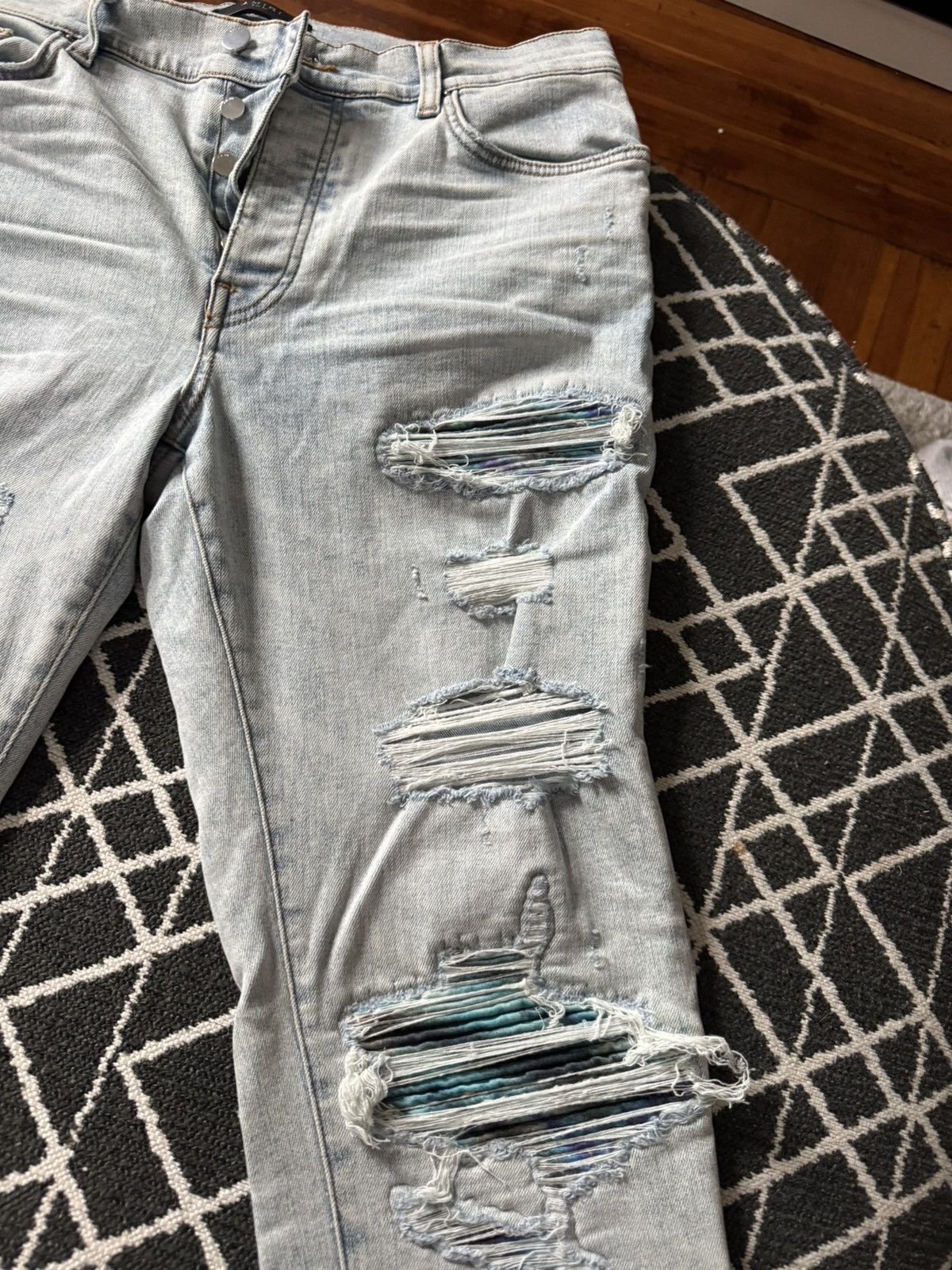 Amiri AMIRI SIZE 36 TIE DYE MX1 JEAN SKY INDIGO Size US 36 / EU 52 - 4 Thumbnail