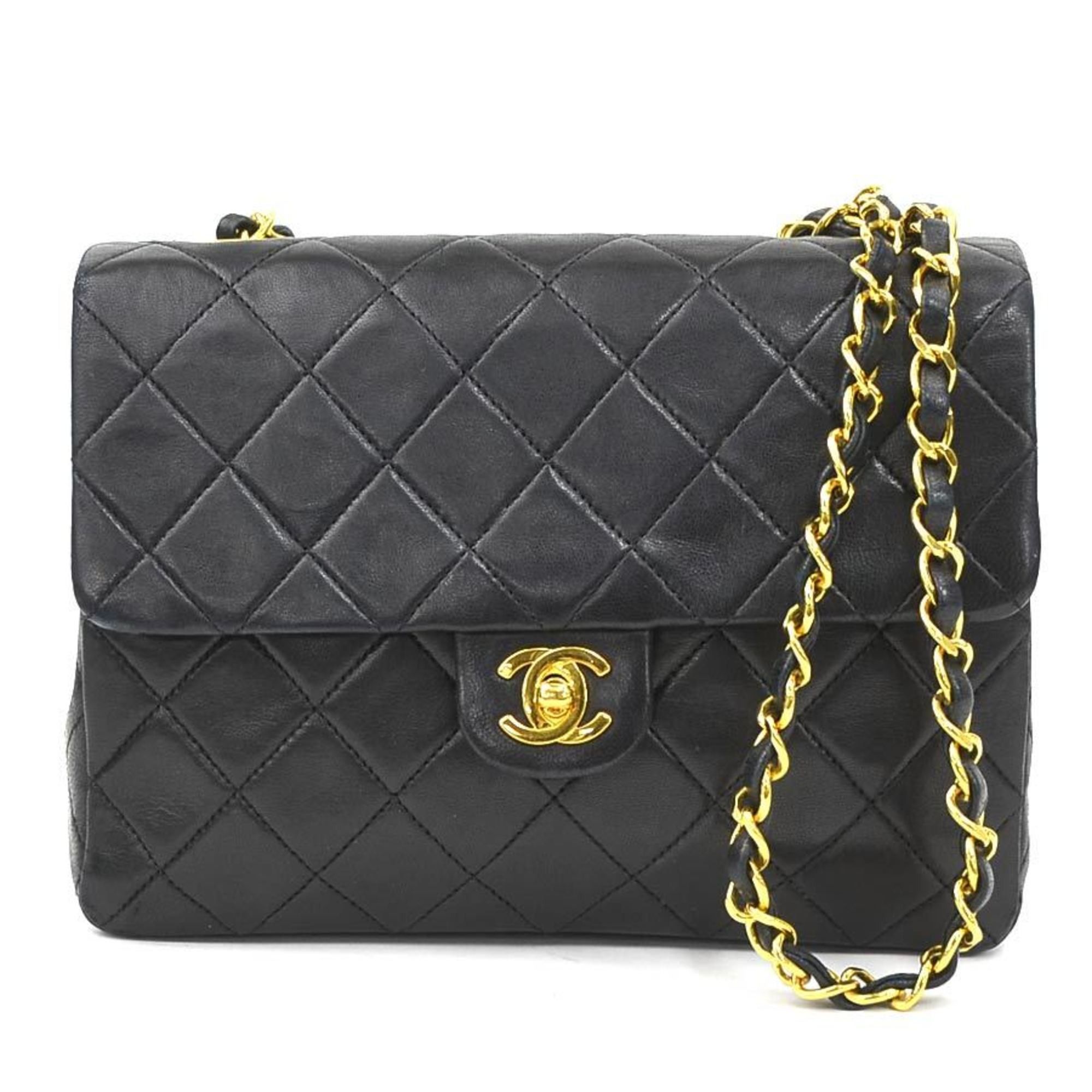Chanel CHANEL Matelasse Shoulder Bag in Lambskin, Black and Gold, Women's, 90183a Size ONE SIZE - 1 Thumbnail
