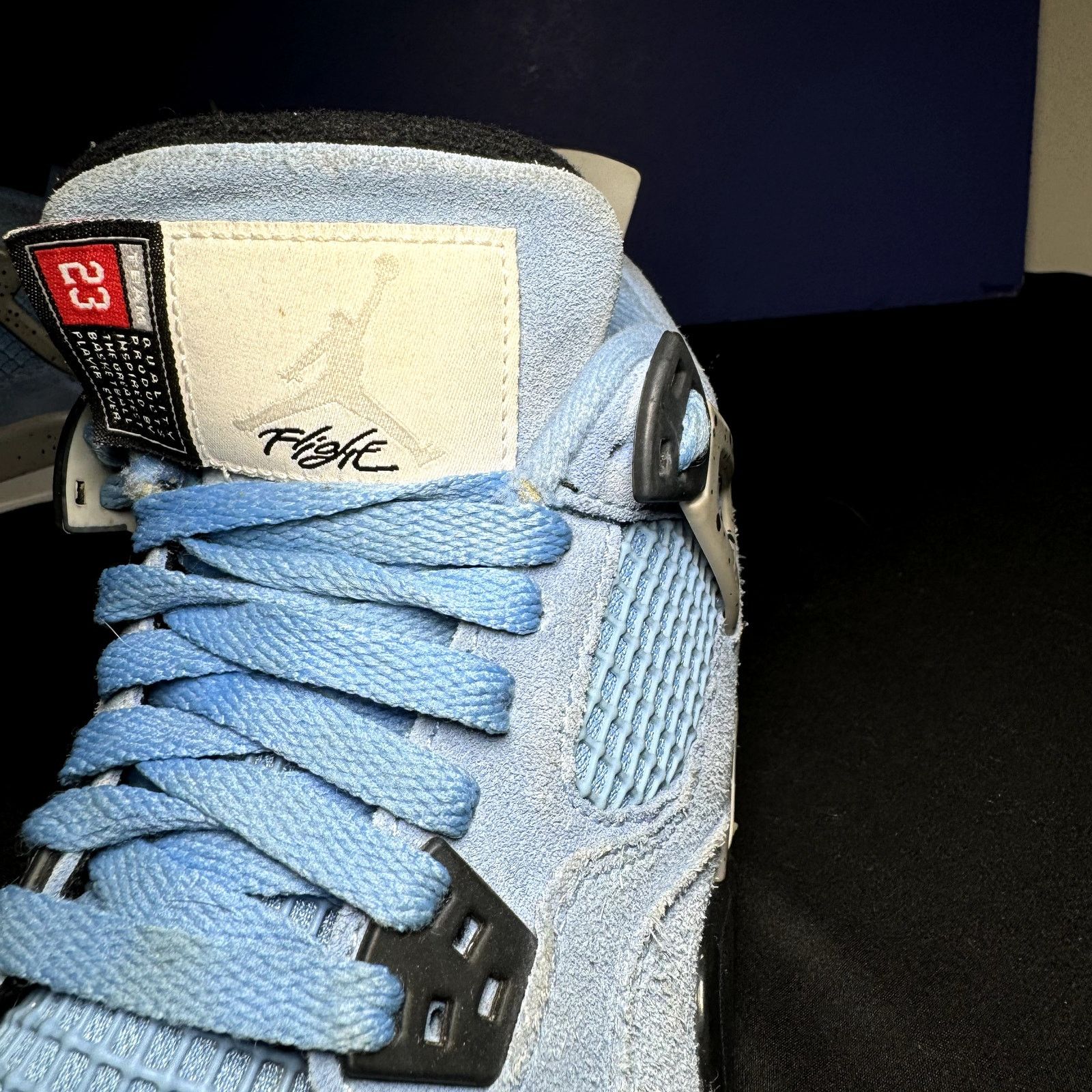 Jordan Brand × Nike Air Jordan 4 Retro GS University Blue Men's Shoes - Size 6.5 Size US 6.5 / EU 39-40 - 5 Thumbnail