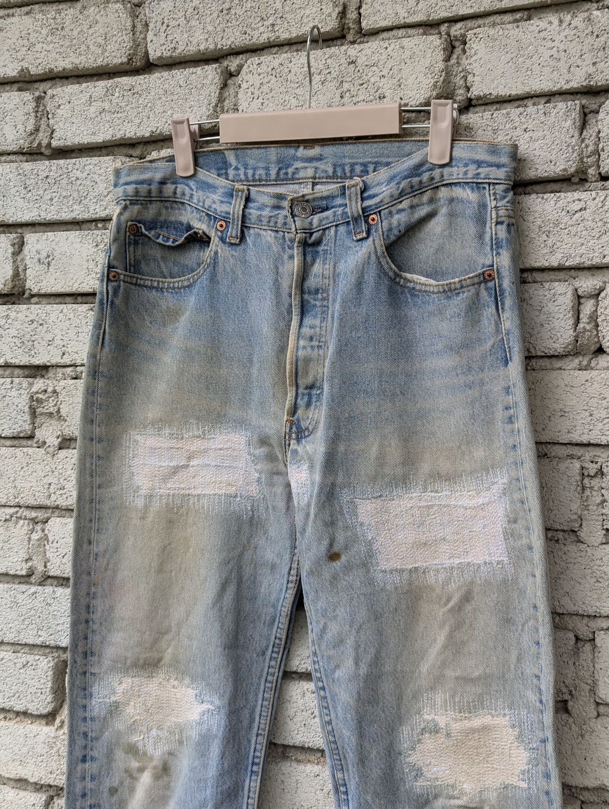 Levi's Vintage Levi’s 501xx Jeans Destress Sashiko Size US 34 / EU 50 - 4 Thumbnail