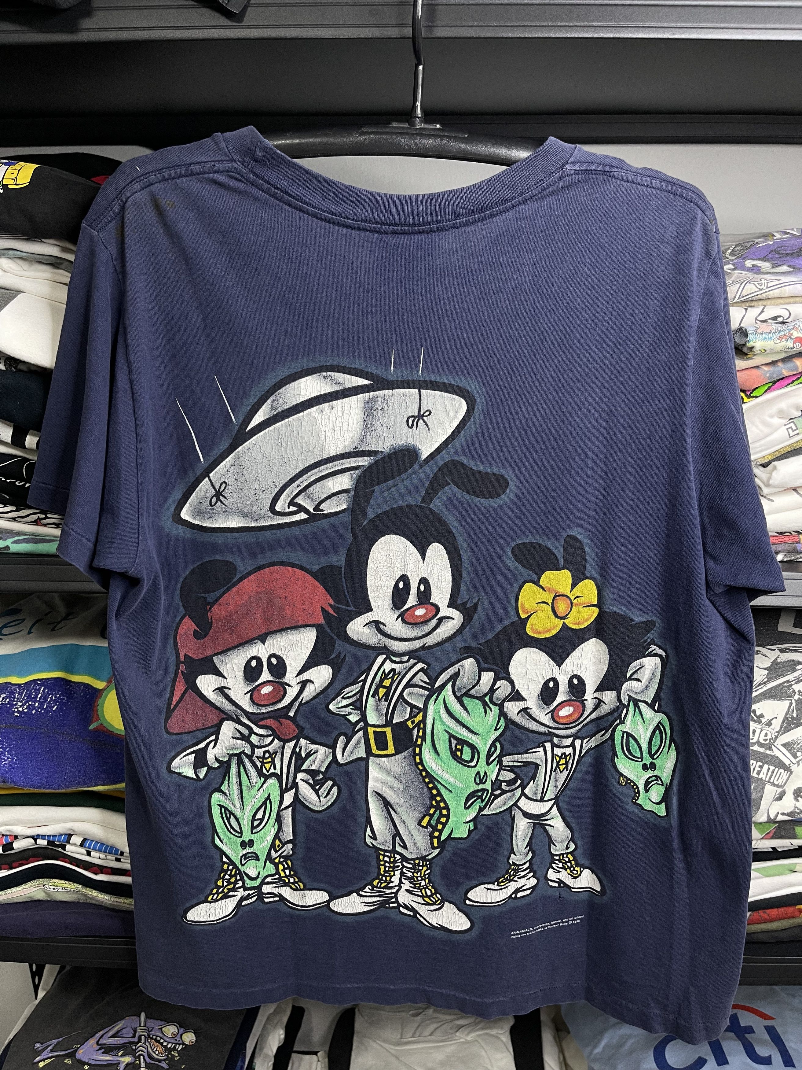 Cartoon Network × Vintage × Warner Bros Vintage 1996 Animaniacs Warner Bros Alien Encounter Tee L Size US L / EU 52-54 / 3 - 2 Thumbnail