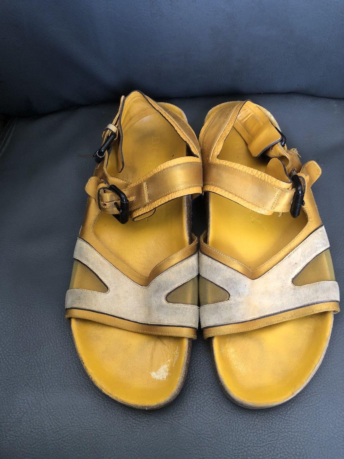 Burberry Prorsum Burberry Yellow Leather Men’s Sandals Size 42 Size US 8 / EU 41 - 1 Thumbnail