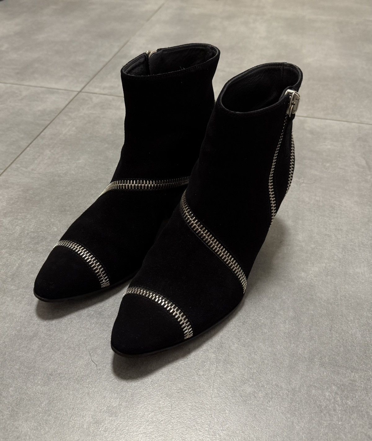 Giuseppe Zanotti Giuseppe Zanotti Black Suede Ankle Boots 39,5 Size US 9.5 / IT 39.5 - 1 Thumbnail