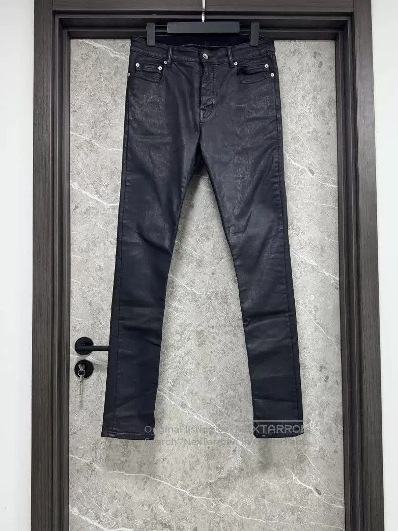 Rick Owens Rick Owens Black Waxed Pants. Size US 32 / EU 48 - 1 Thumbnail
