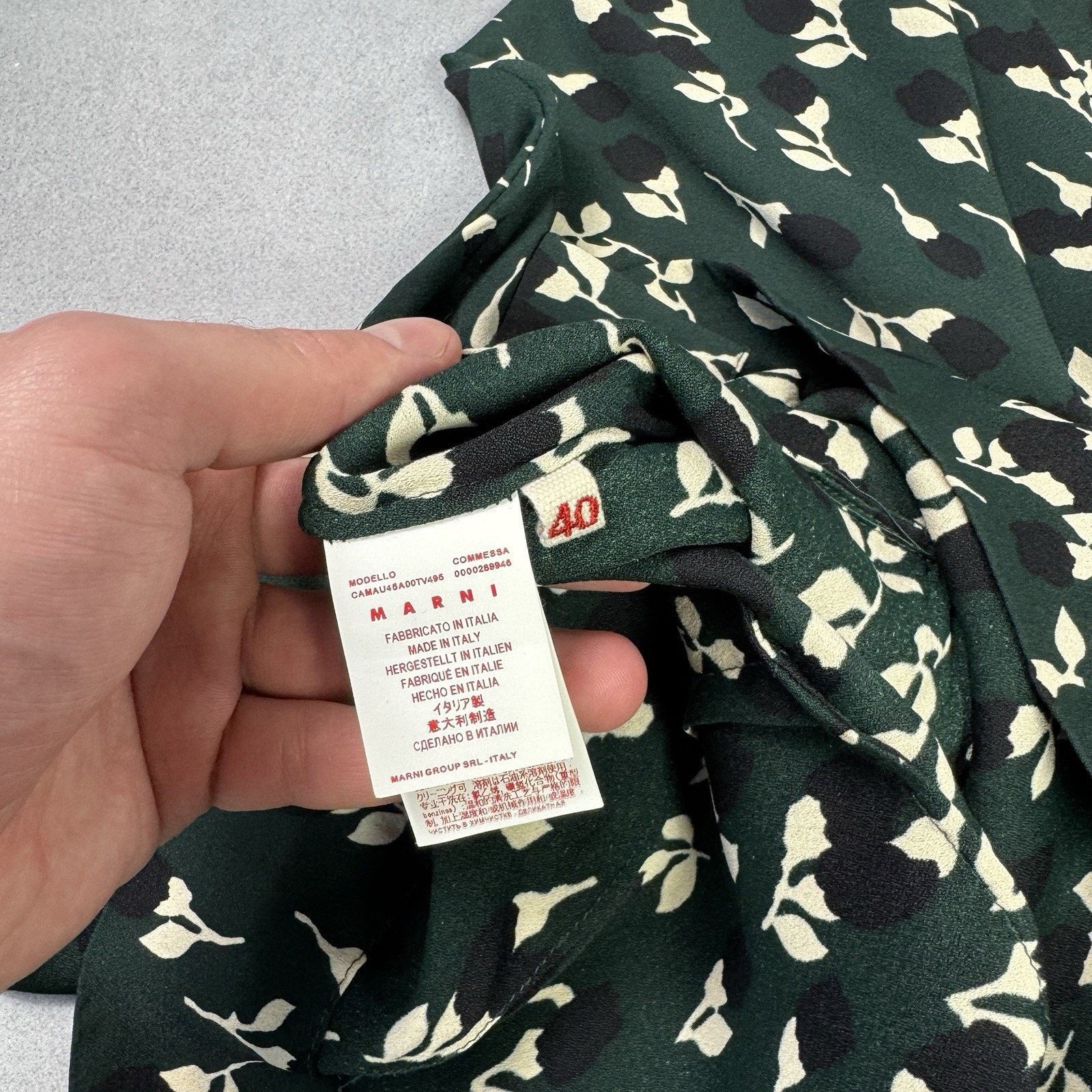 Marni Marni Green White Print Viscose Top Blouse Size 40 Size S / US 4 / IT 40 - 11 Thumbnail