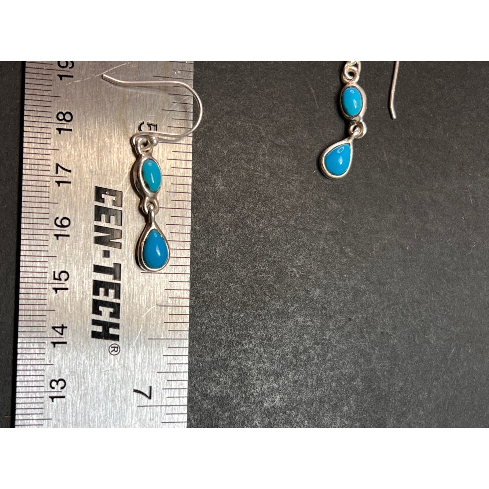 Other NEW Sleeping Beauty turquoise 925 silver earrings 2.94 grams Size ONE SIZE - 5 Thumbnail