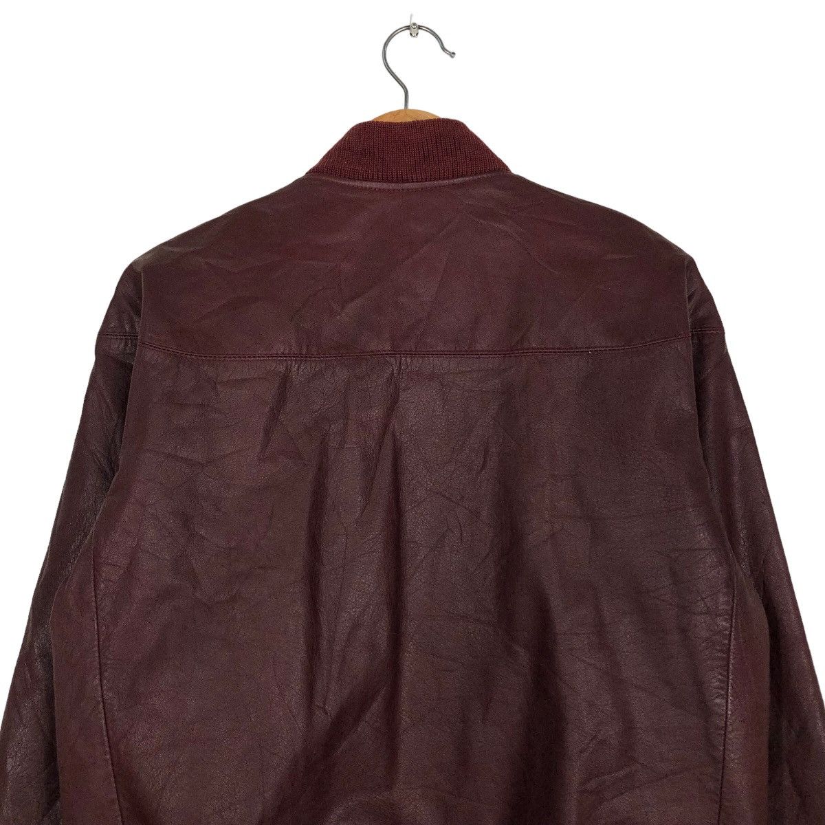 Japanese Brand 🔥Vintage Bomber Leather Jacket Turf Man Japan Issey Miyake Size US L / EU 52-54 / 3 - 9 Thumbnail
