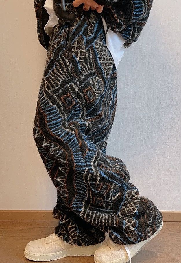 Japanese Brand × Vintage Avant garde retro hippie baggy fleece joggers pants Size US 30 / EU 46 - 2 Thumbnail