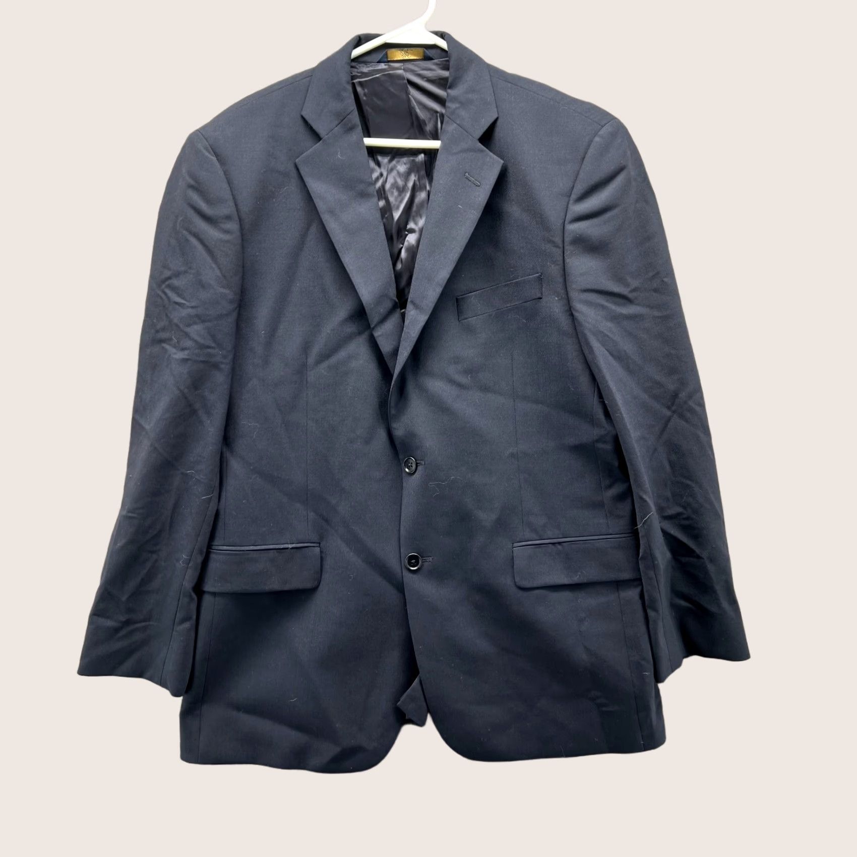 Brooks Brothers Brooks Brothers Blazer 42R Men Wool Navy Blue Single-Breasted Stretch Jacket Coat Business Casual Party/Cocktail Regular Length Vintage No Size 42R - 1 Thumbnail