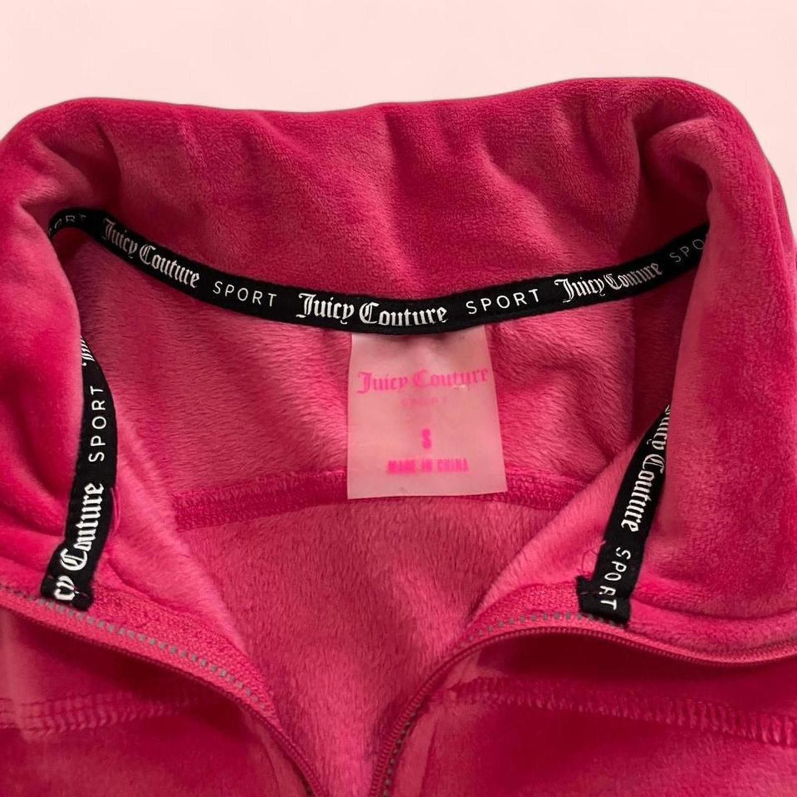 Juicy Couture Jeans Pink Juicy Couture velour quarter zip sweater Size XS / US 0-2 / IT 36-38 - 2 Thumbnail