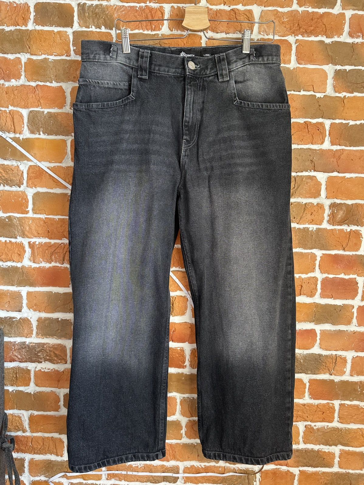 Japanese Brand Vicinity stone washed denim grey pants Size US 34 / EU 50 - 1 Thumbnail