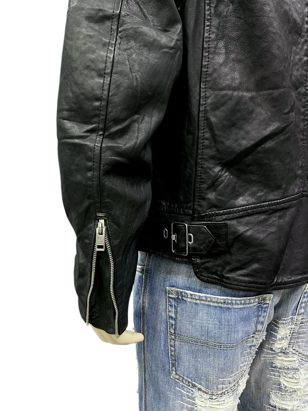 Diesel 🔥FYE💥Diesel “Silence/Noise” Moto Leather Jacket Rare Size US M / EU 48-50 / 2 - 6 Thumbnail