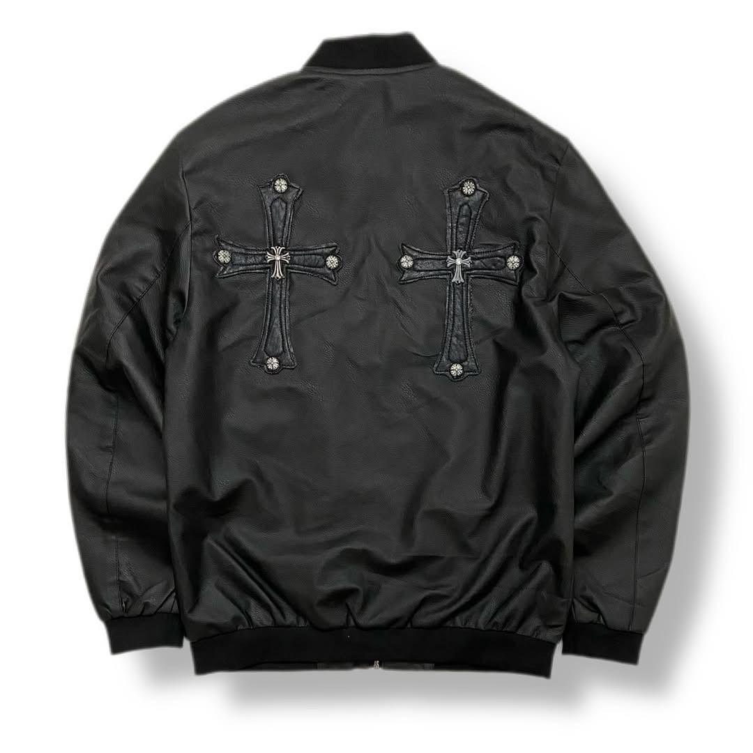 Genuine Leather Casual Bomber Leather Jacket Size US L / EU 52-54 / 3 - 1 Thumbnail