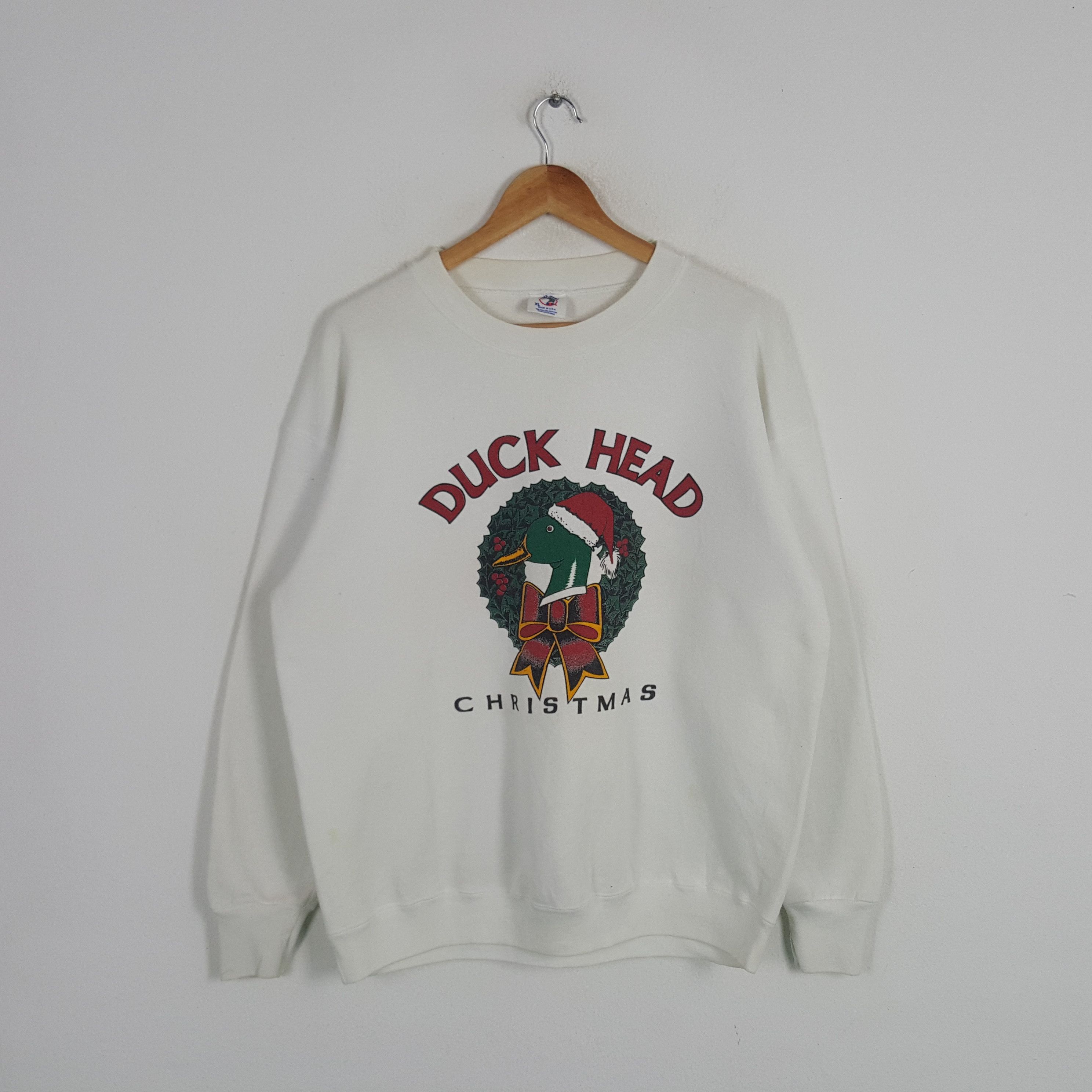Vintage Vintage Duck Head Christmas Retro Style Sweatshirt Size US L / EU 52-54 / 3 - 1 Thumbnail