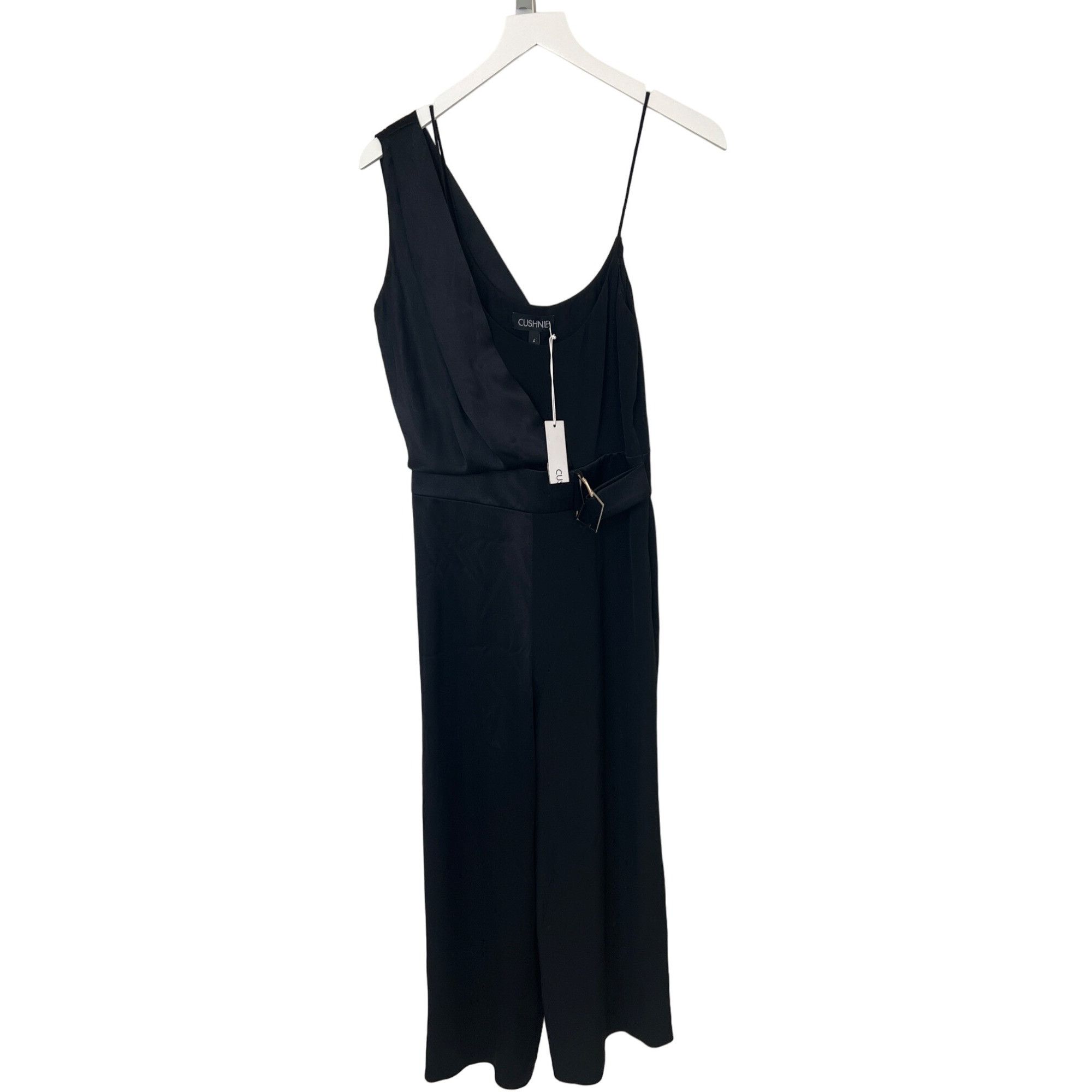 Other Cushnie Black Asymmetrical Top Jumpsuit Size 27" / US 4 / IT 40 - 4 Thumbnail