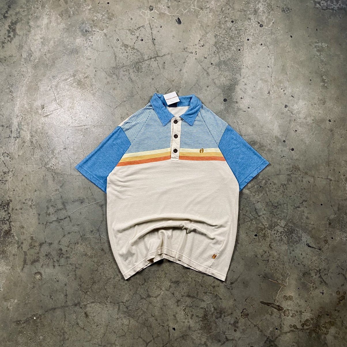 Hang Ten × Vintage Vintage Retro Hang Ten Surf Striped Polos Tee Size US M / EU 48-50 / 2 - 1 Thumbnail