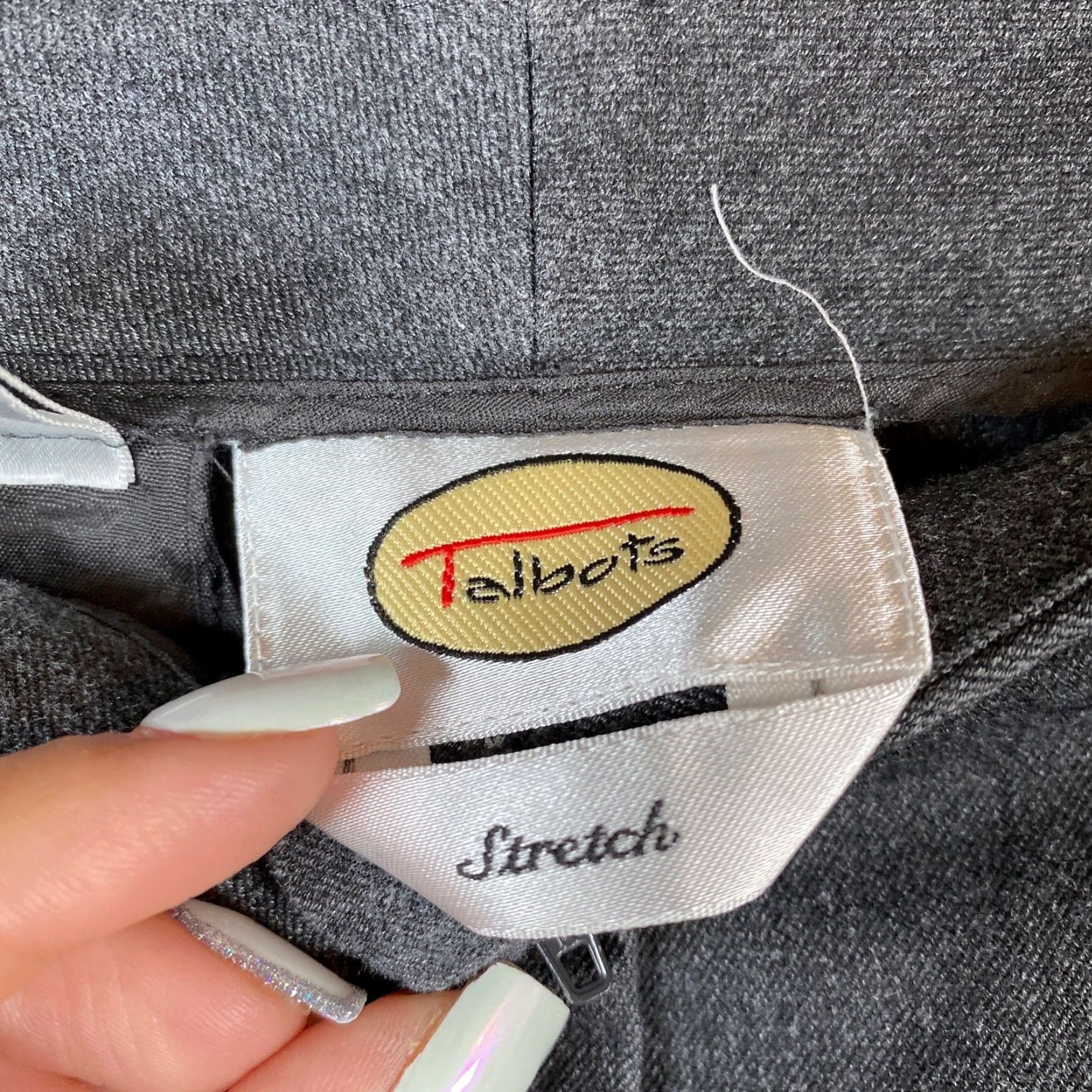 Talbots Talbots Womens Pants Gray High Rise Straight Workwear Polyester Blend Stretch 10 Size 24" / US 00 / IT 34 - 5 Thumbnail