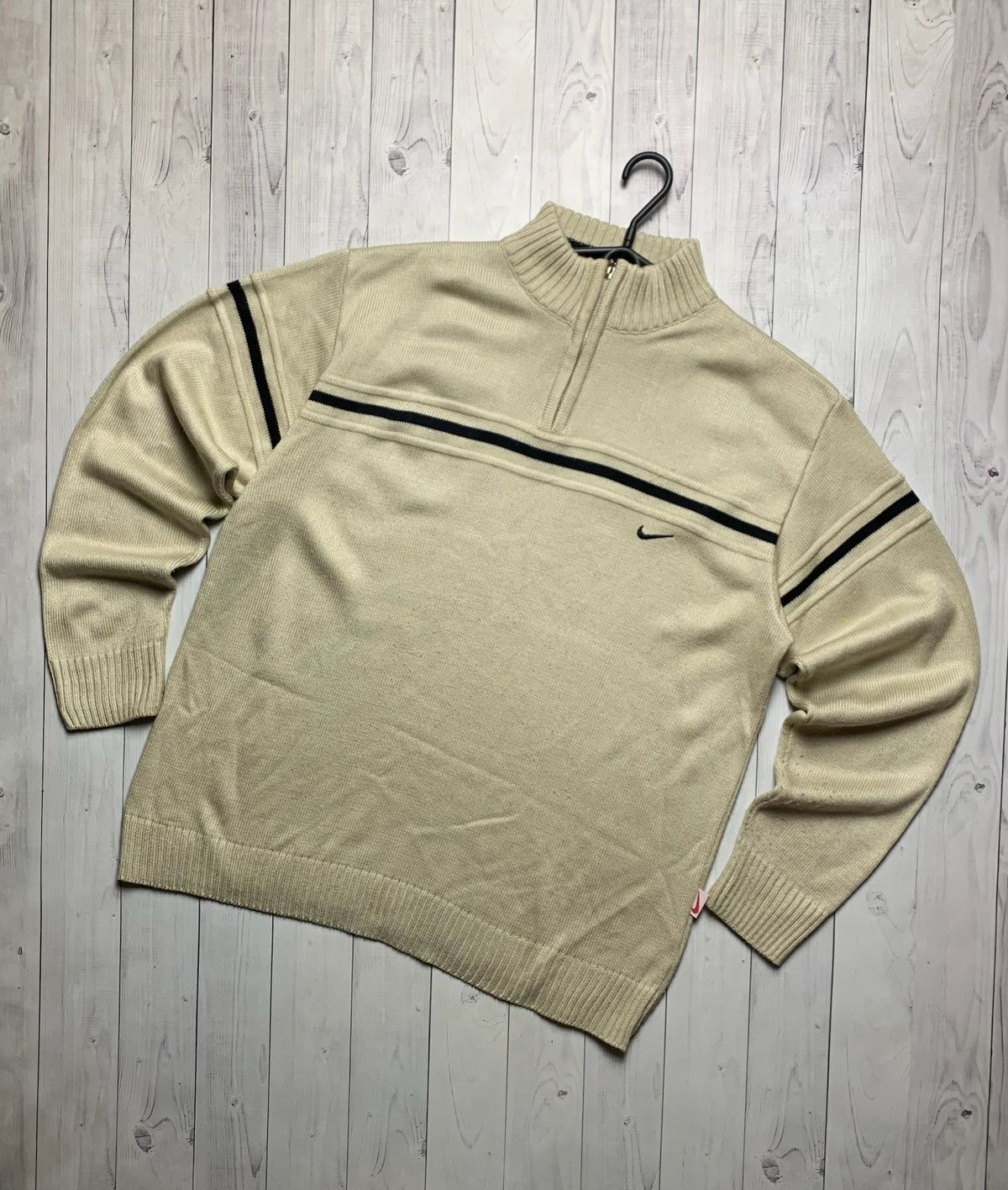 Nike × Vintage Vintage Nike sweater zip 1/4 size Xl rare logo Size US XL / EU 56 / 4 - 1 Thumbnail