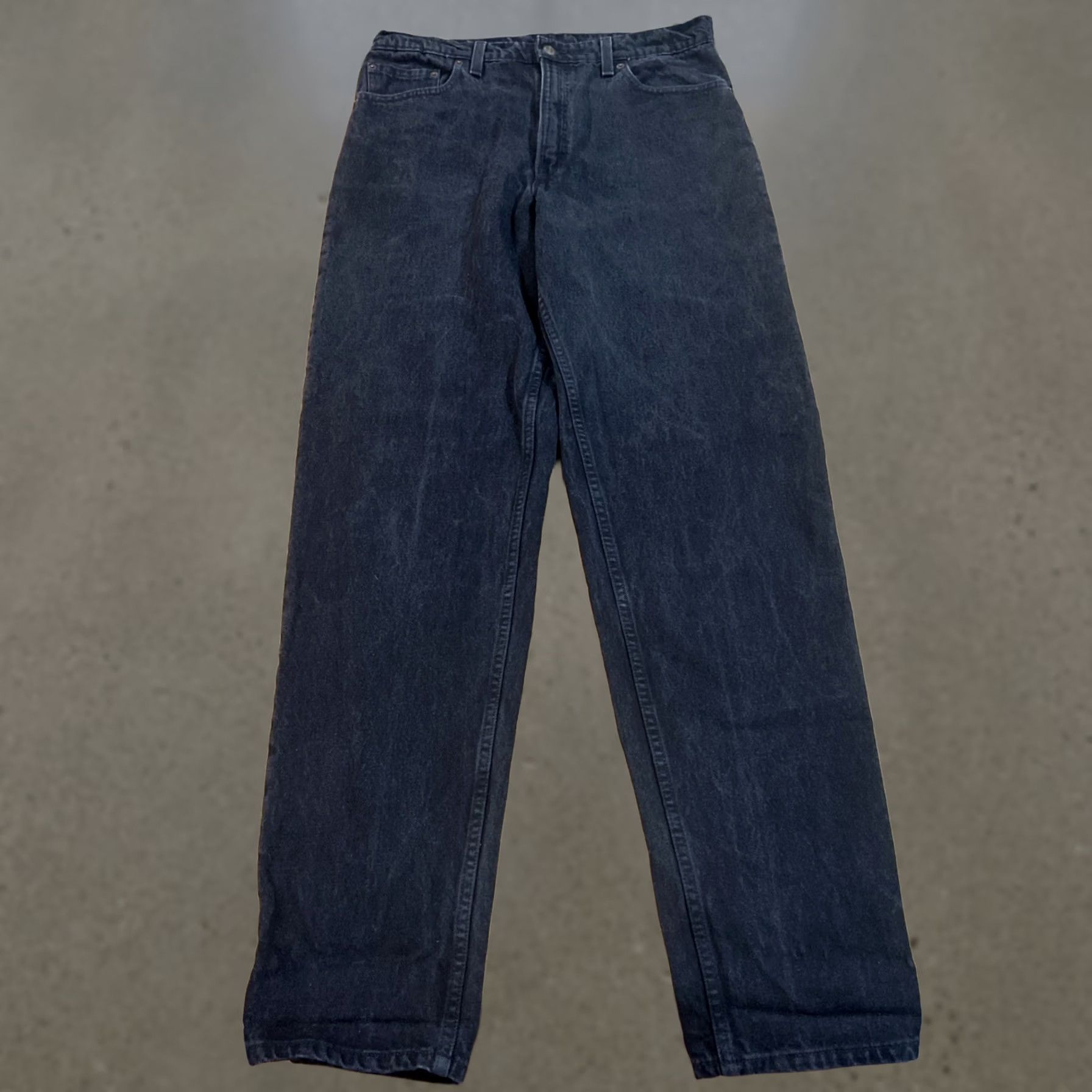 Levi's VINTAGE Levi's 550 Jeans Mens 36x36 Black 90s Made USA Denim Straight Relaxed 5-Pocket 36 Inseam mens Size US 36 / EU 52 - 1 Thumbnail