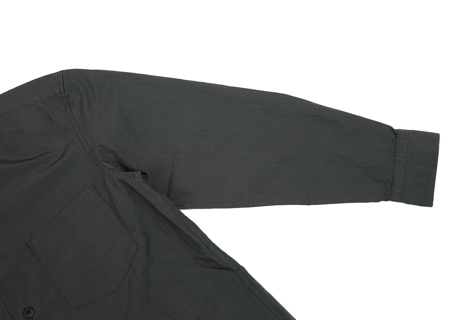 Issey Miyake Poly Cotton Wrinkle-Processed Shirt in Charcoal Size US S / EU 44-46 / 1 - 7 Thumbnail