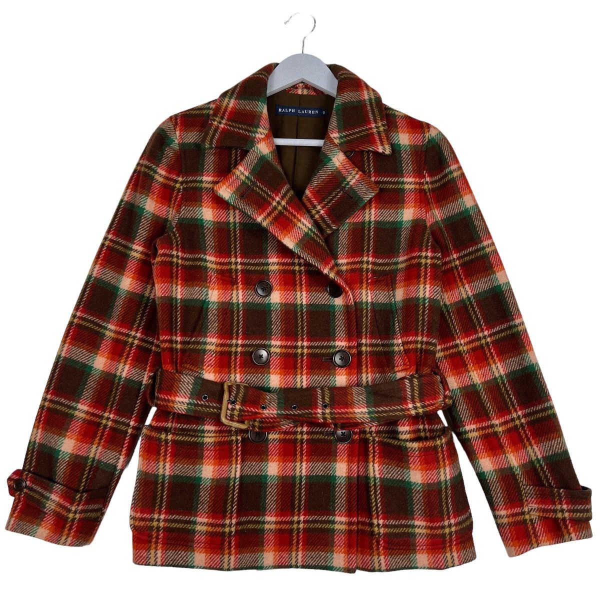 Ralph Lauren 🔥 RALPH LAUREN WOOL PLAID DOUBLE BREAST Size US S / EU 44-46 / 1 - 1 Thumbnail