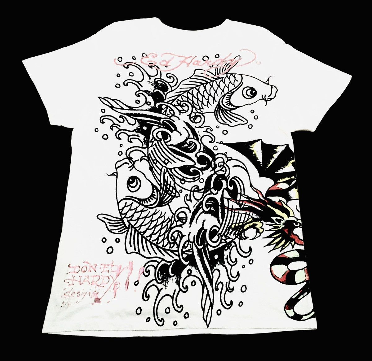 Christian Audigier Rare Design Vintage Brand Ed Hardy Full Print T-shirt 2000s Size US L / EU 52-54 / 3 - 2 Thumbnail