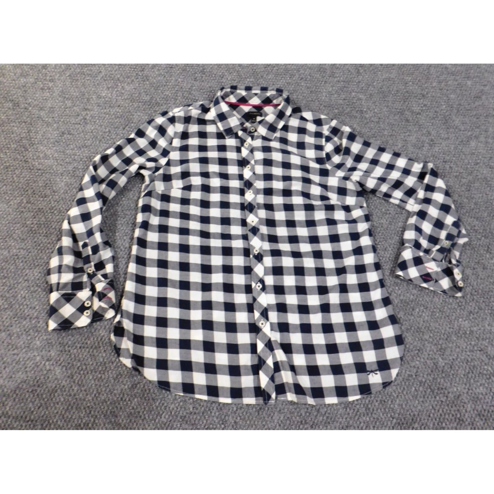Talbots Talbots Button-Up Shirt Womens Medium Blue Plaid Cotton Casual Long Sleeve Collared Classic Basic Stretch Size M / US 6-8 / IT 42-44 - 2 Thumbnail