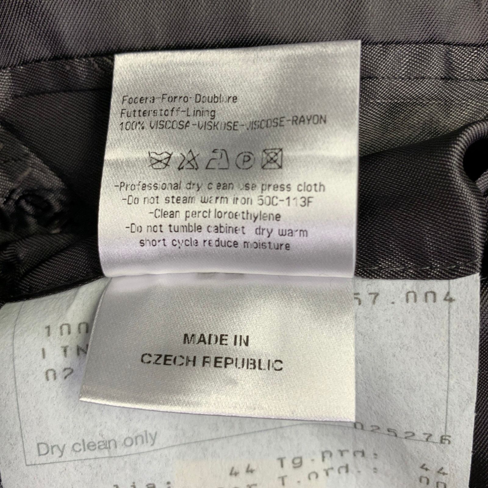 Calvin Klein CALVIN KLEIN COLLECTION Size 34 Grey Wool Notch Lapel Suit Size 34R - 9 Thumbnail