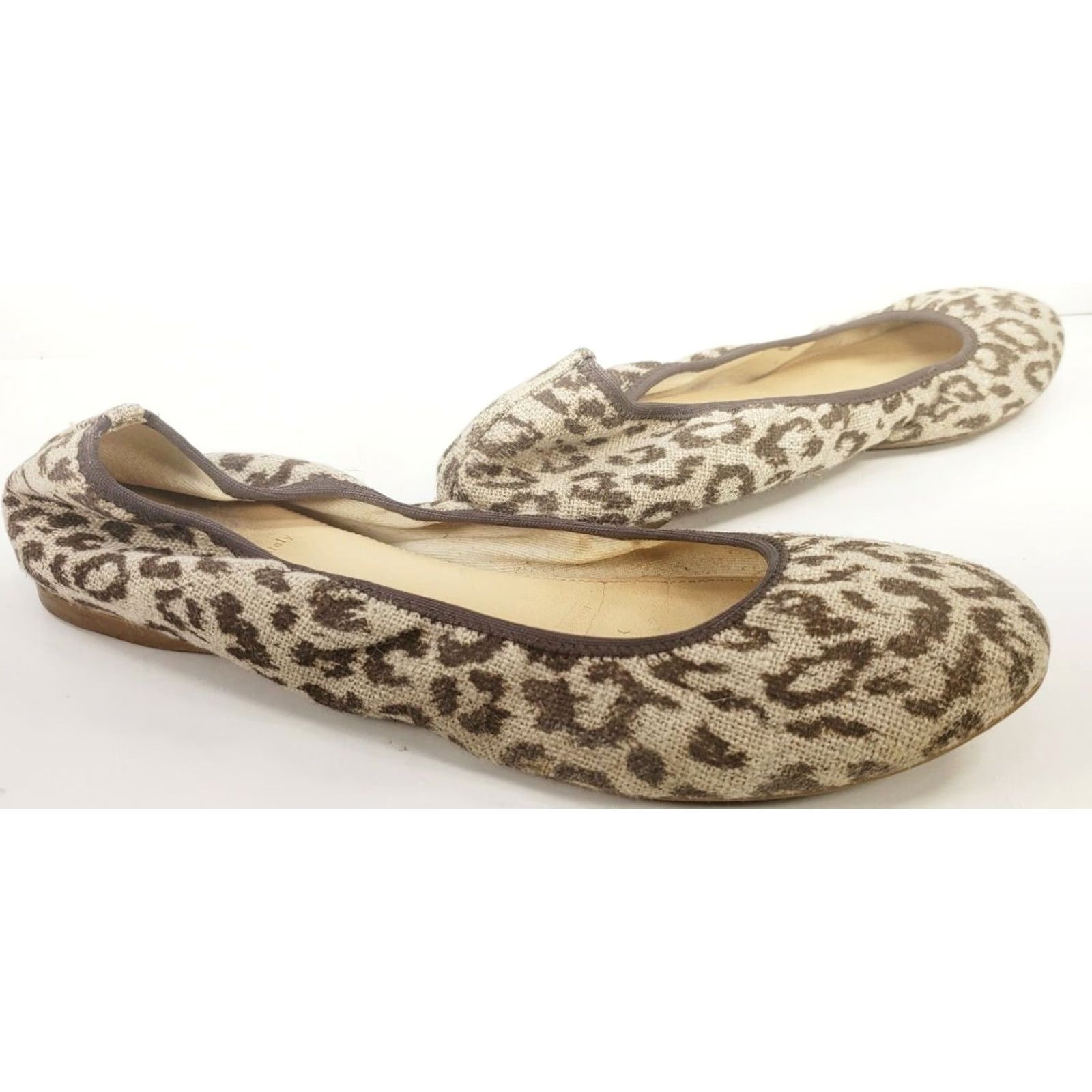 J.Crew J.CREW Leopard Fabric Ballet Flats Size 9.5 Made in Italy | Women | Flat | Multicolor Leopard Pattern | Slip On | Fabric Upper Size US 10 / IT 40 - 4 Thumbnail