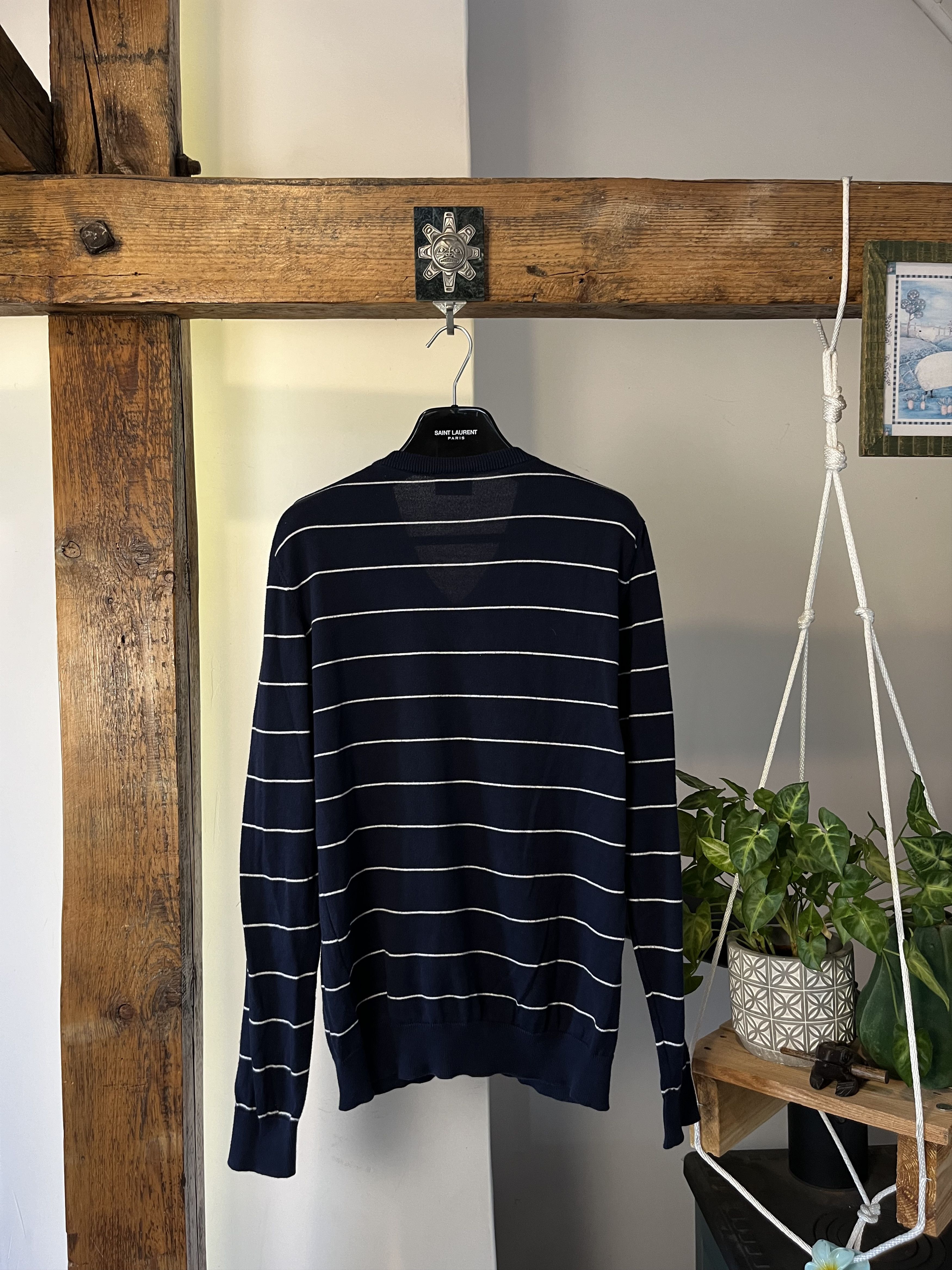 Lacoste × Vintage 90’s Lacoste Striped V Sweater Size US XL / EU 56 / 4 - 3 Thumbnail