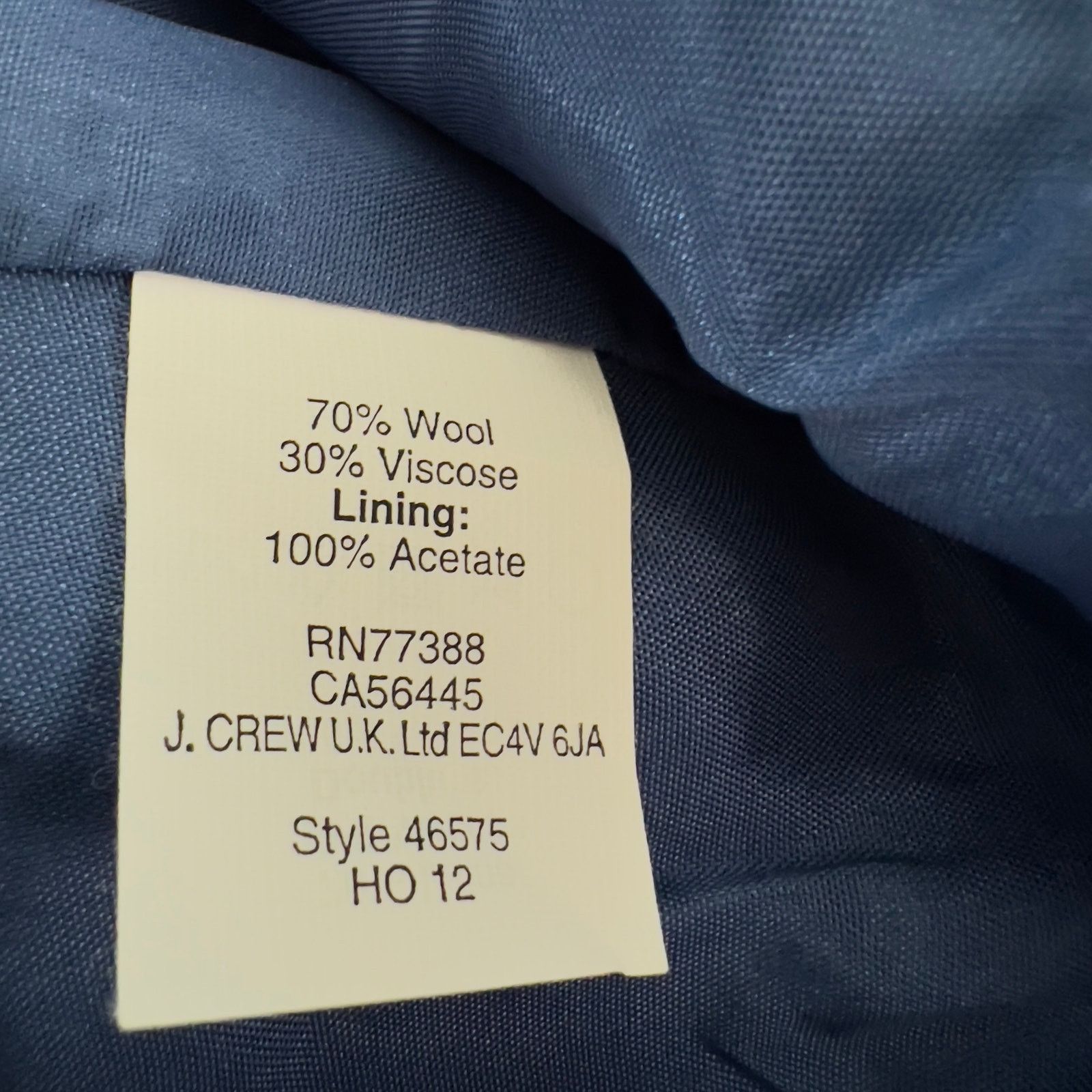 J.Crew J Crew Factory Pencil Skirt 0 Above Knee Wool Royal Blue Lin Size 25" / US 0 / IT 36 - 11 Thumbnail