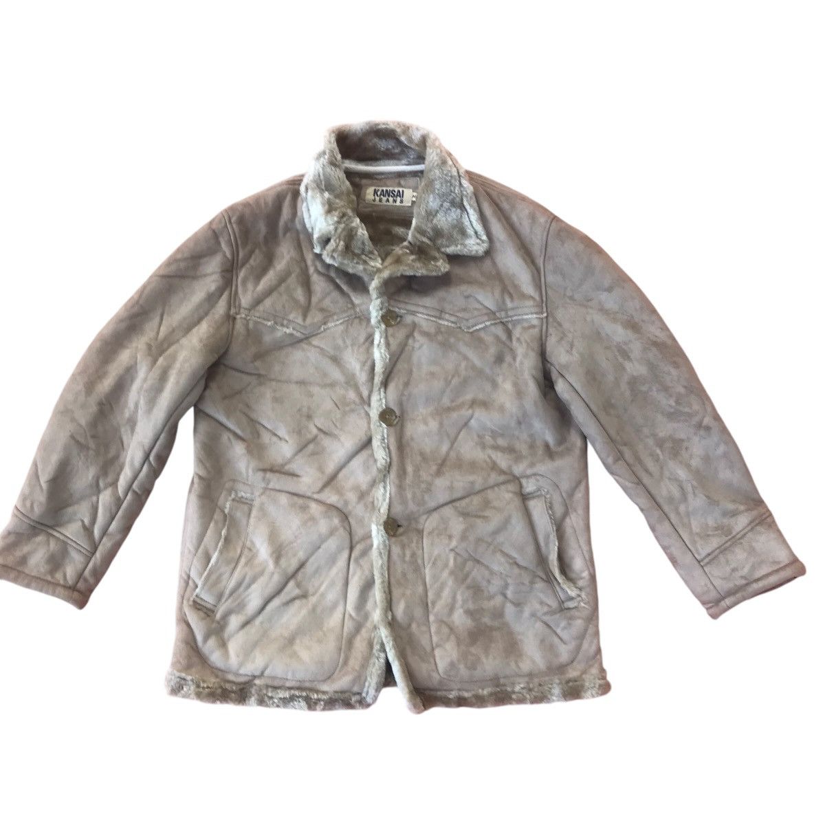 Japanese Brand × Kansai Yamamoto KANSAI YAMAMOTO GENUINE SHERPA LEATHER JACKET Size US M / EU 48-50 / 2 - 2 Thumbnail