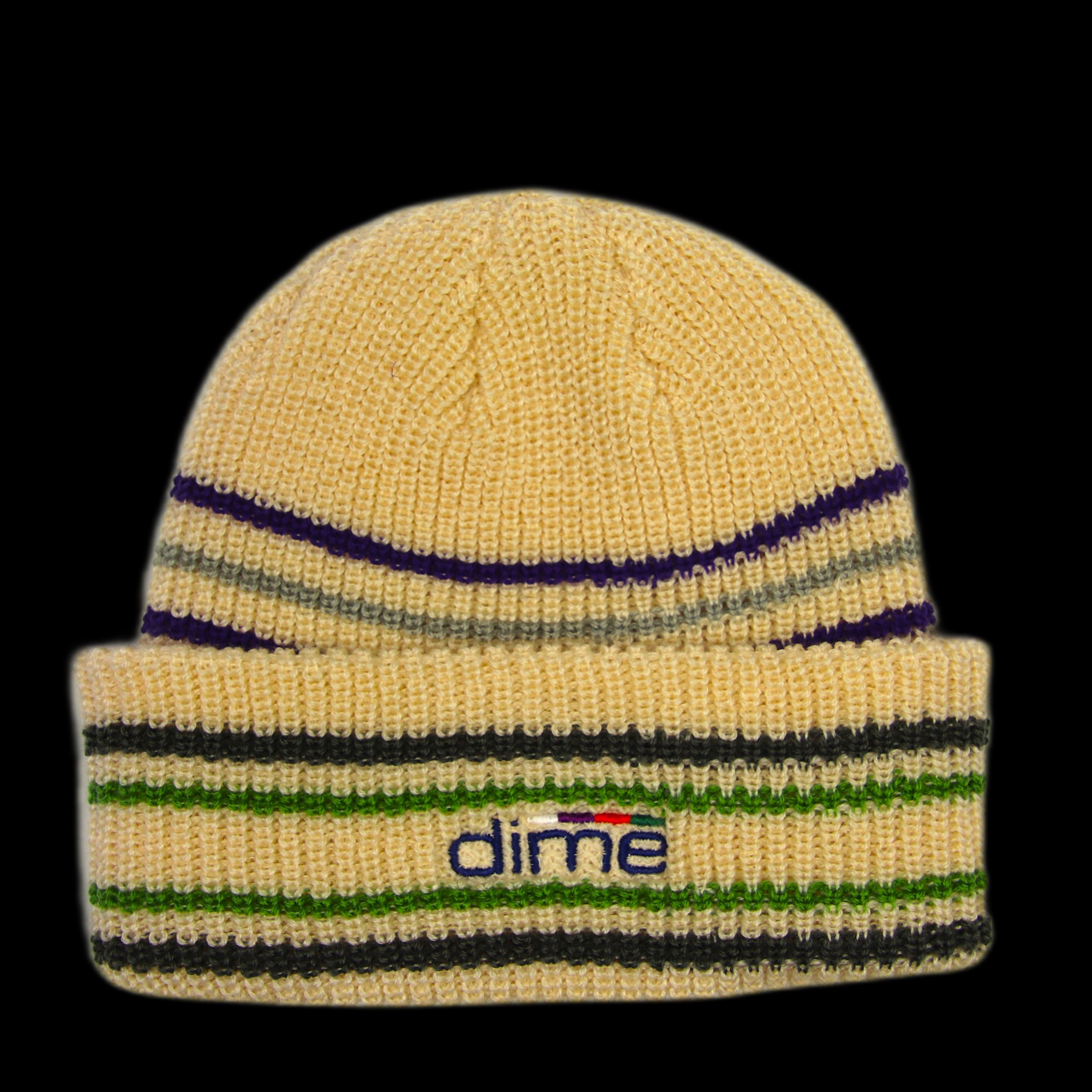 Other Dime Beanie Striped Beige no tag Size ONE SIZE - 1 Thumbnail