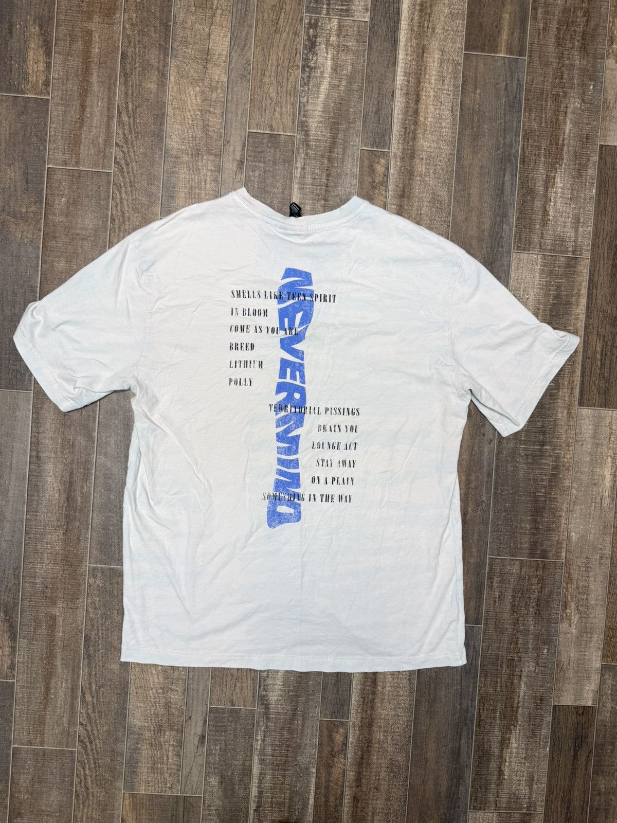 H&M H&M x Nirvana Tie-Dyed Blue White Nevermind Tee Relaxed Fit Size US L / EU 52-54 / 3 - 4 Thumbnail