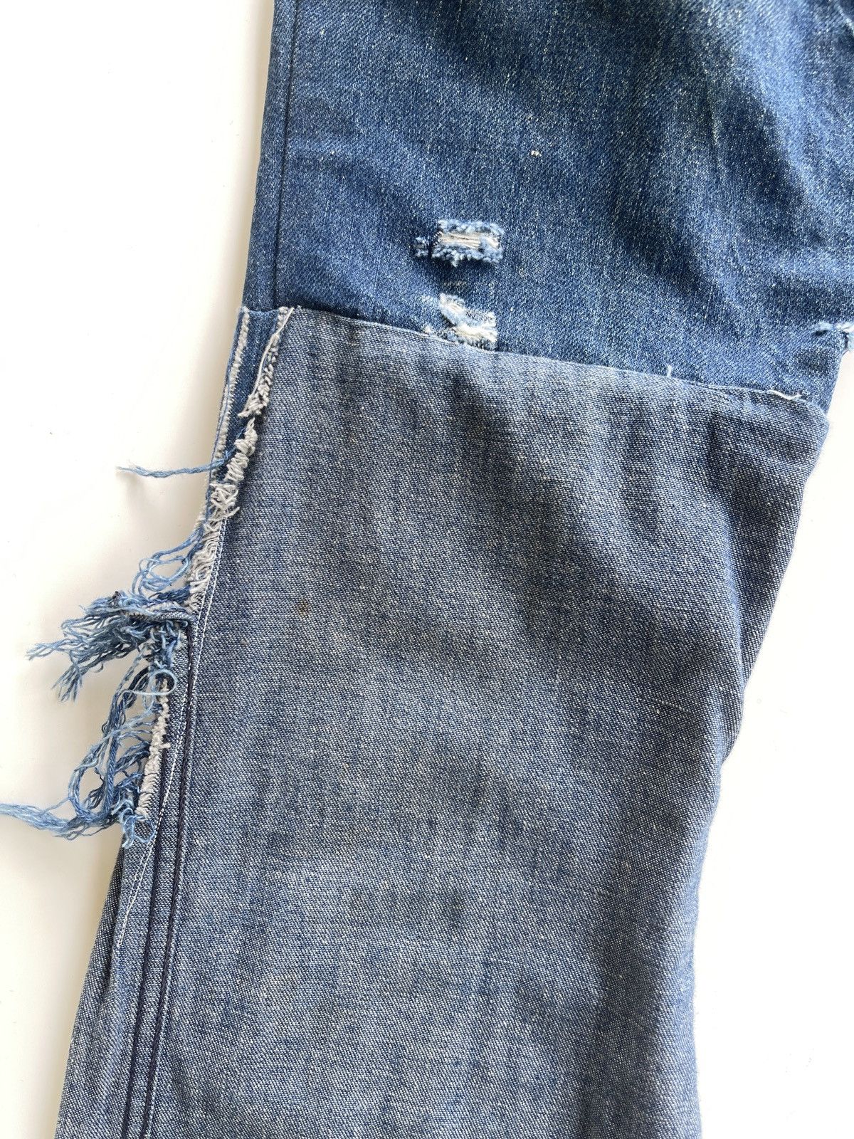 If Six Was Nine PICK‼️ Vintage Blue Born USA Remake Patchwork Flare Jeans Size 24" / US 00 / IT 34 - 17 Thumbnail