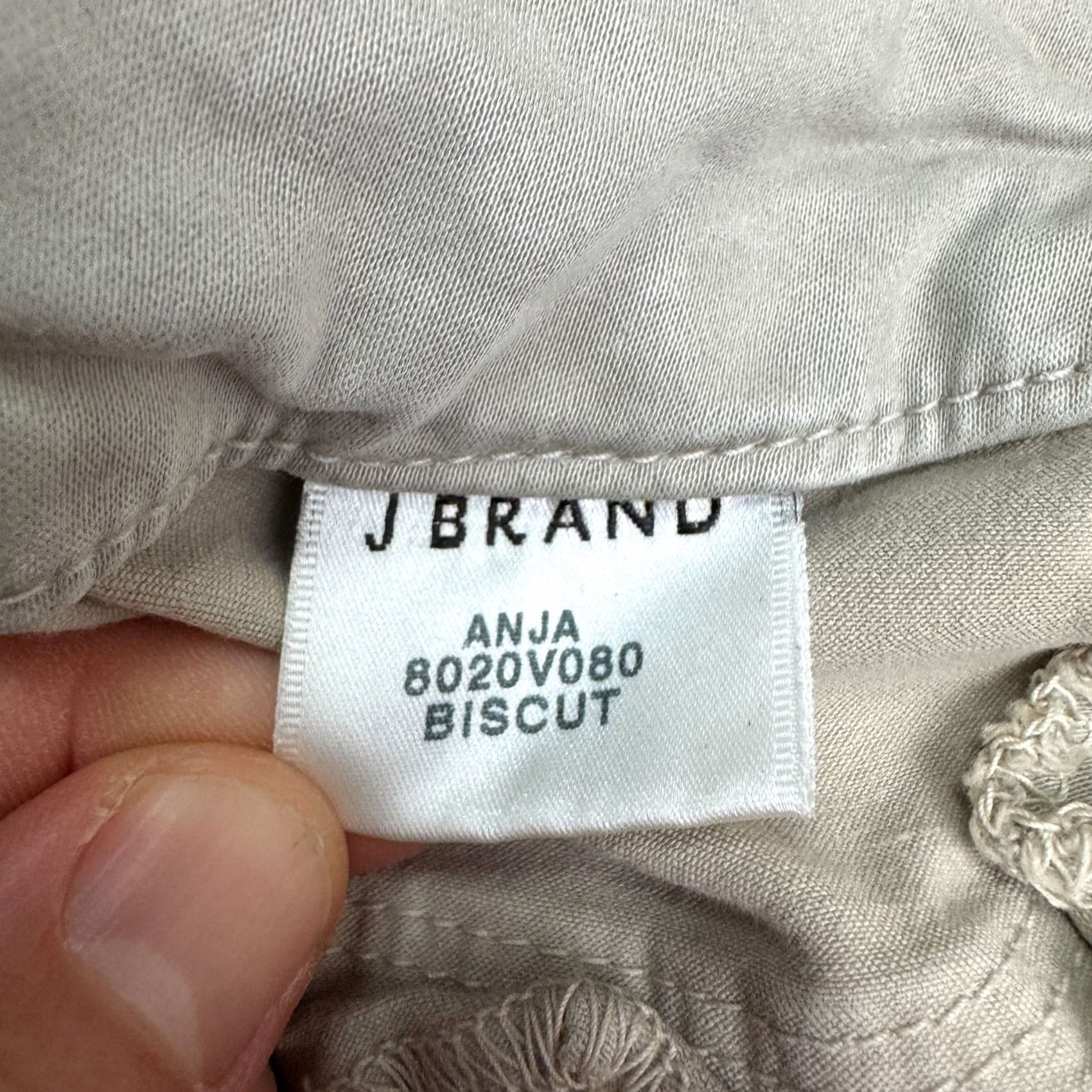 J Brand J Brand Jeans Anja Clean Cuffed Cropped Sateen Skinny Denim Womens 27 Beige City Grunge Streetwear River? Size 27" / US 4 / IT 40 - 7 Thumbnail