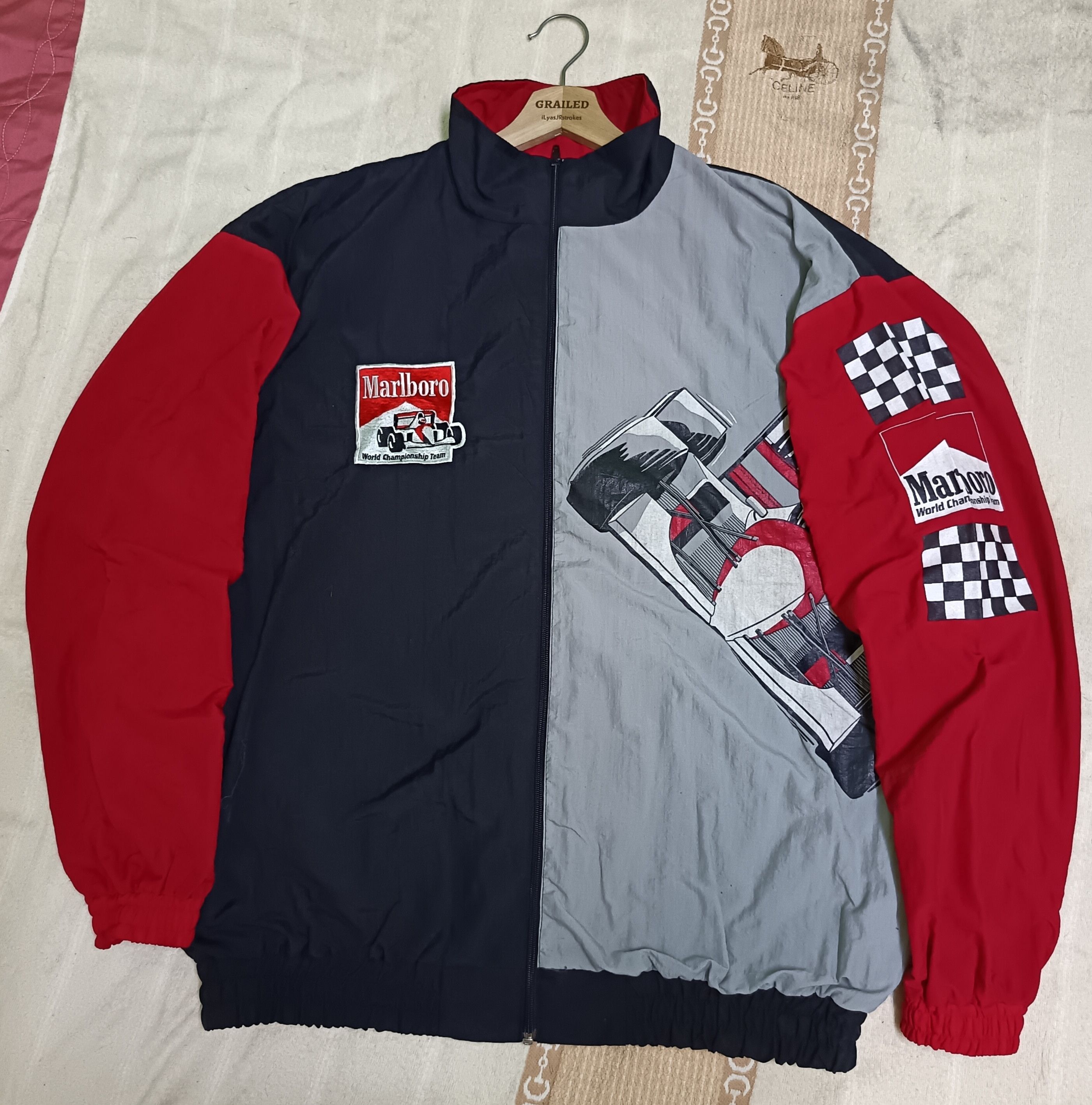 Marlboro Vintage Marlboro World Champion Team F1 Bomber Jacket Size US L / EU 52-54 / 3 - 8 Thumbnail