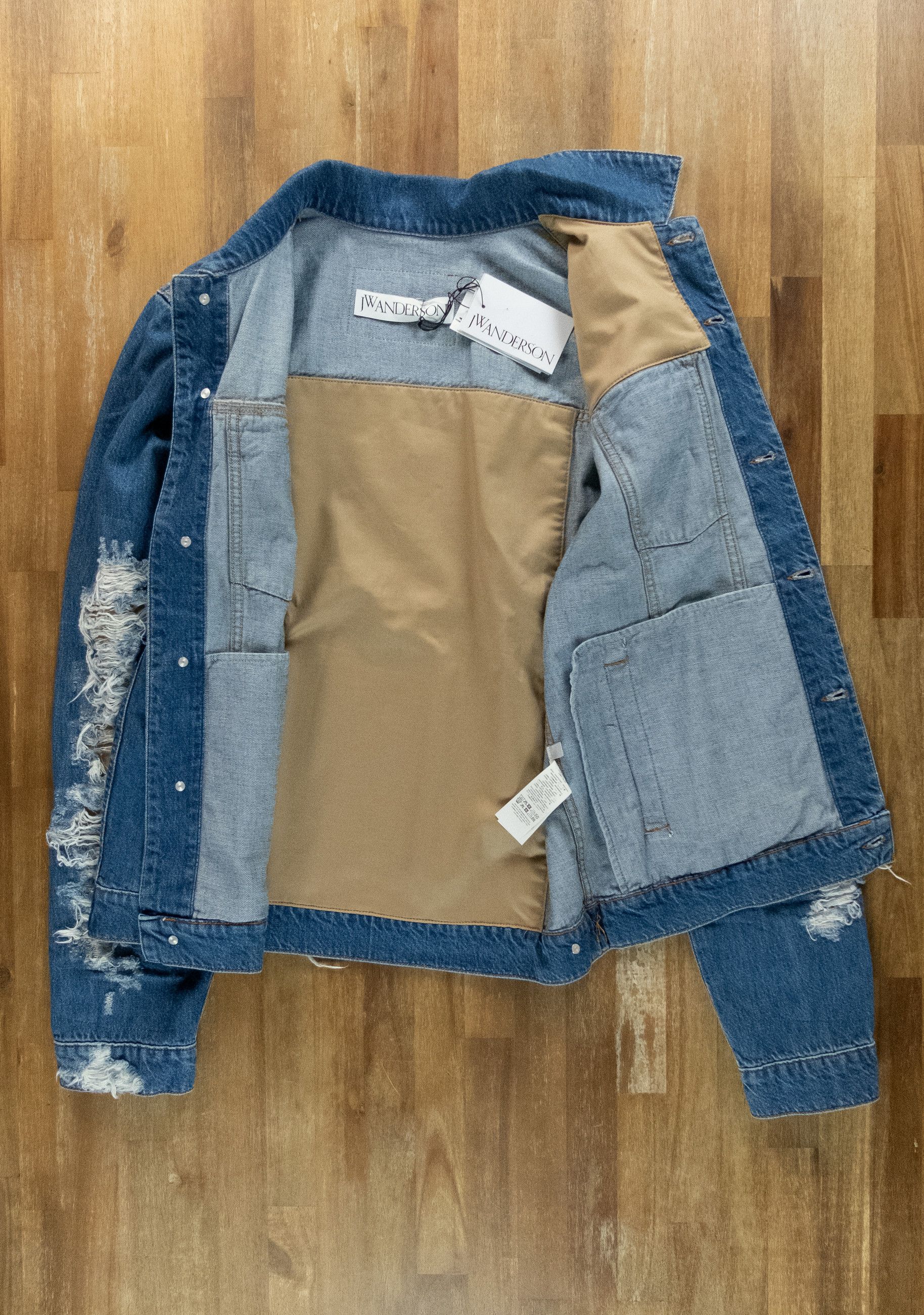 JW Anderson JW ANDERSON blue classic fit distressed denim jacket Medium Size US M / EU 48-50 / 2 - 10 Thumbnail