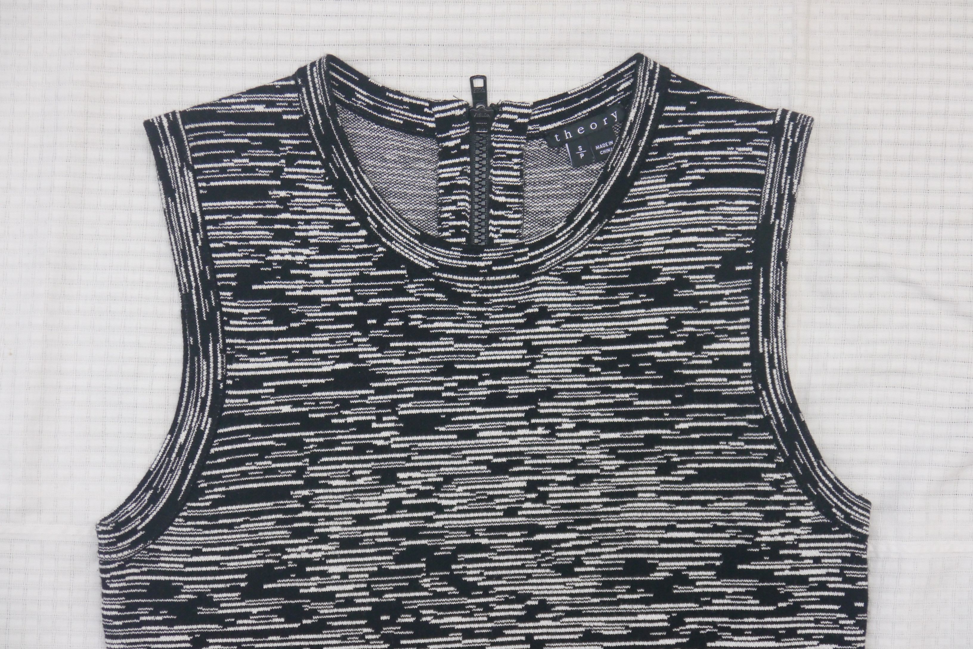Theory (D90) Theory Vimlin Black & White Striped Sleeveless Dress S Size S / US 4 / IT 40 - 2 Thumbnail