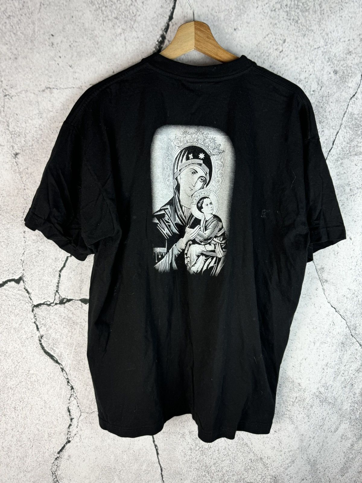 Rap Tees VTG Our Lady Of Guadalupe Nuestra Reyna Virgin T-Shirt M Size US XXL / EU 58 / 5 - 2 Thumbnail