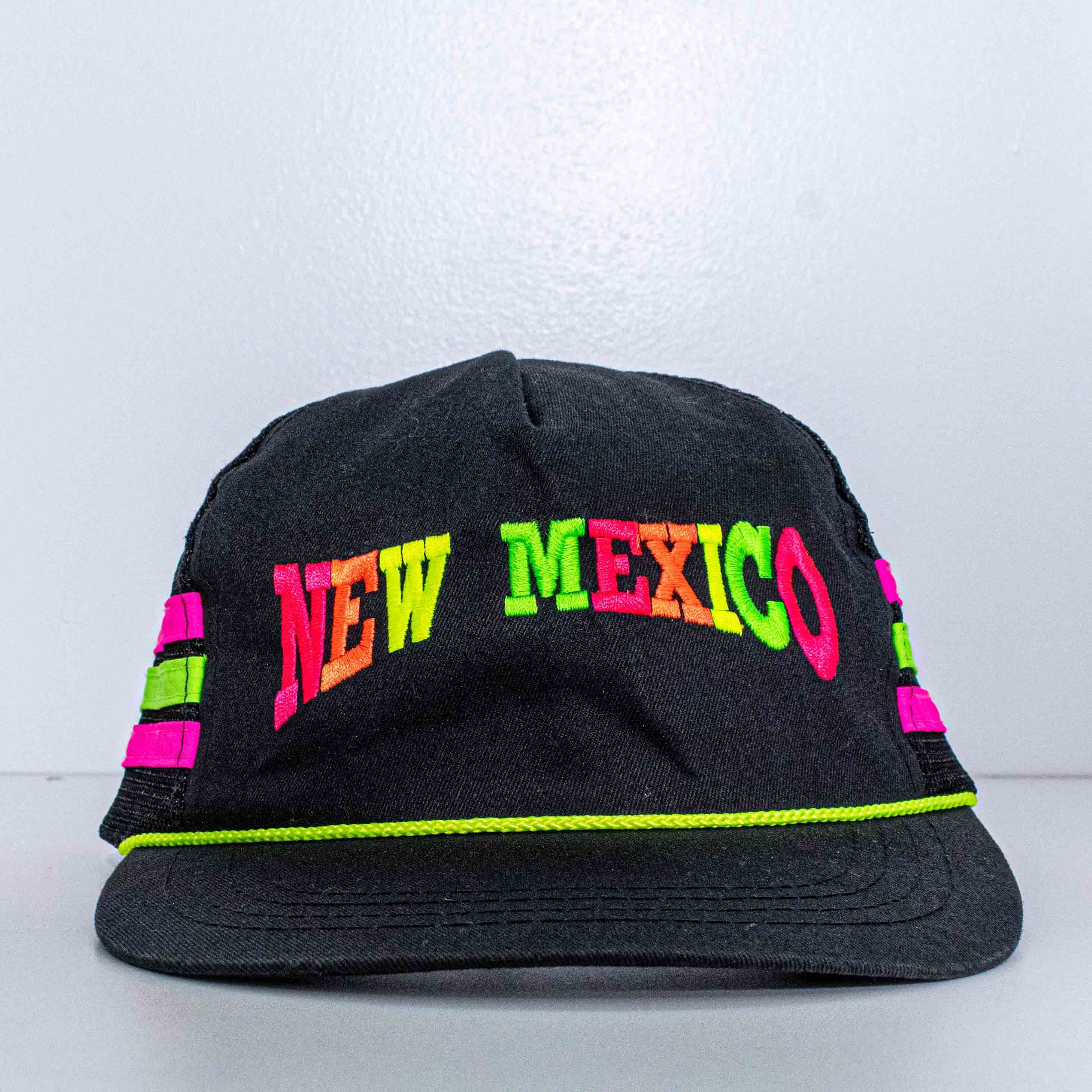 Vintage Three Stripe Mesh Trucker Hat Snapback New Mexico VTG Size ONE SIZE - 2 Thumbnail