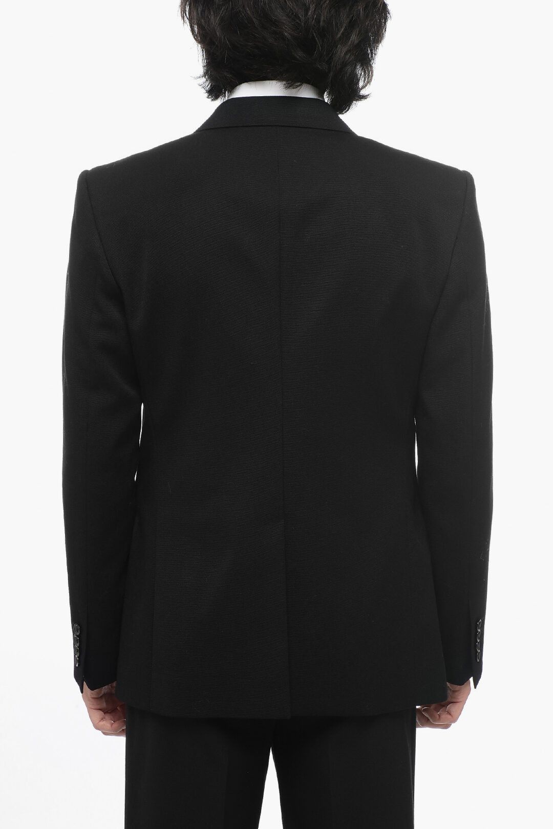 Dolce & Gabbana og1mm0825 Wool Blend Double-Breasted Blazer in Black Size US L / EU 52-54 / 3 - 2 Thumbnail