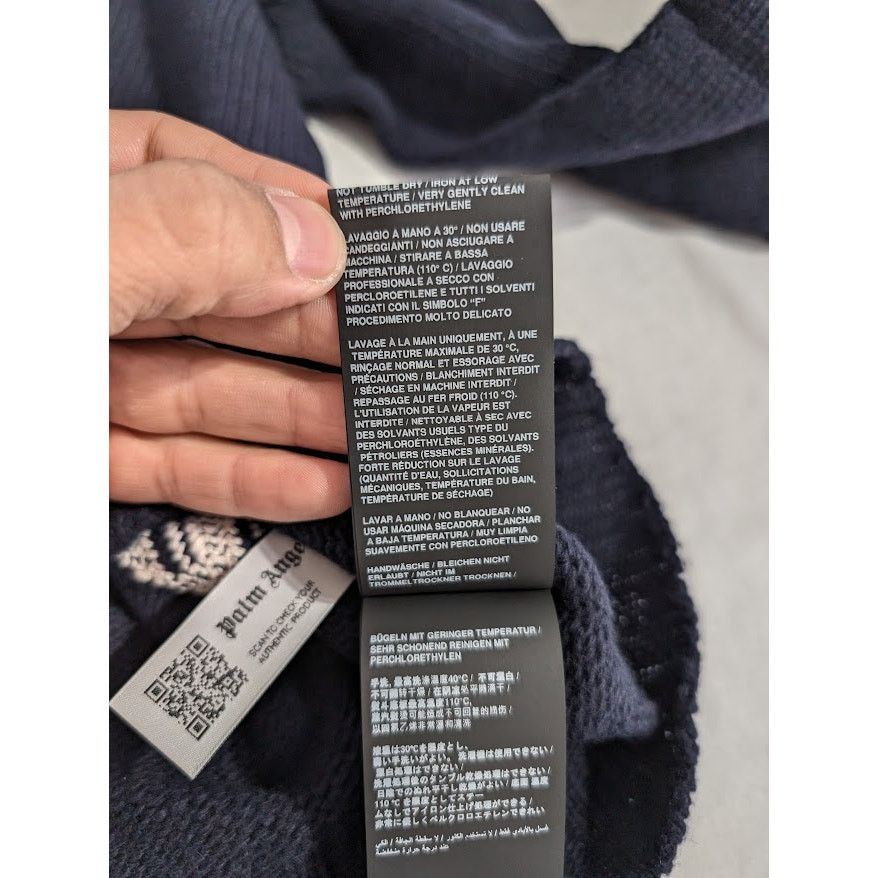 Palm Angels o1rshd1 Rec Logo Sweater in Navy blue/White Size US S / EU 44-46 / 1 - 12 Thumbnail
