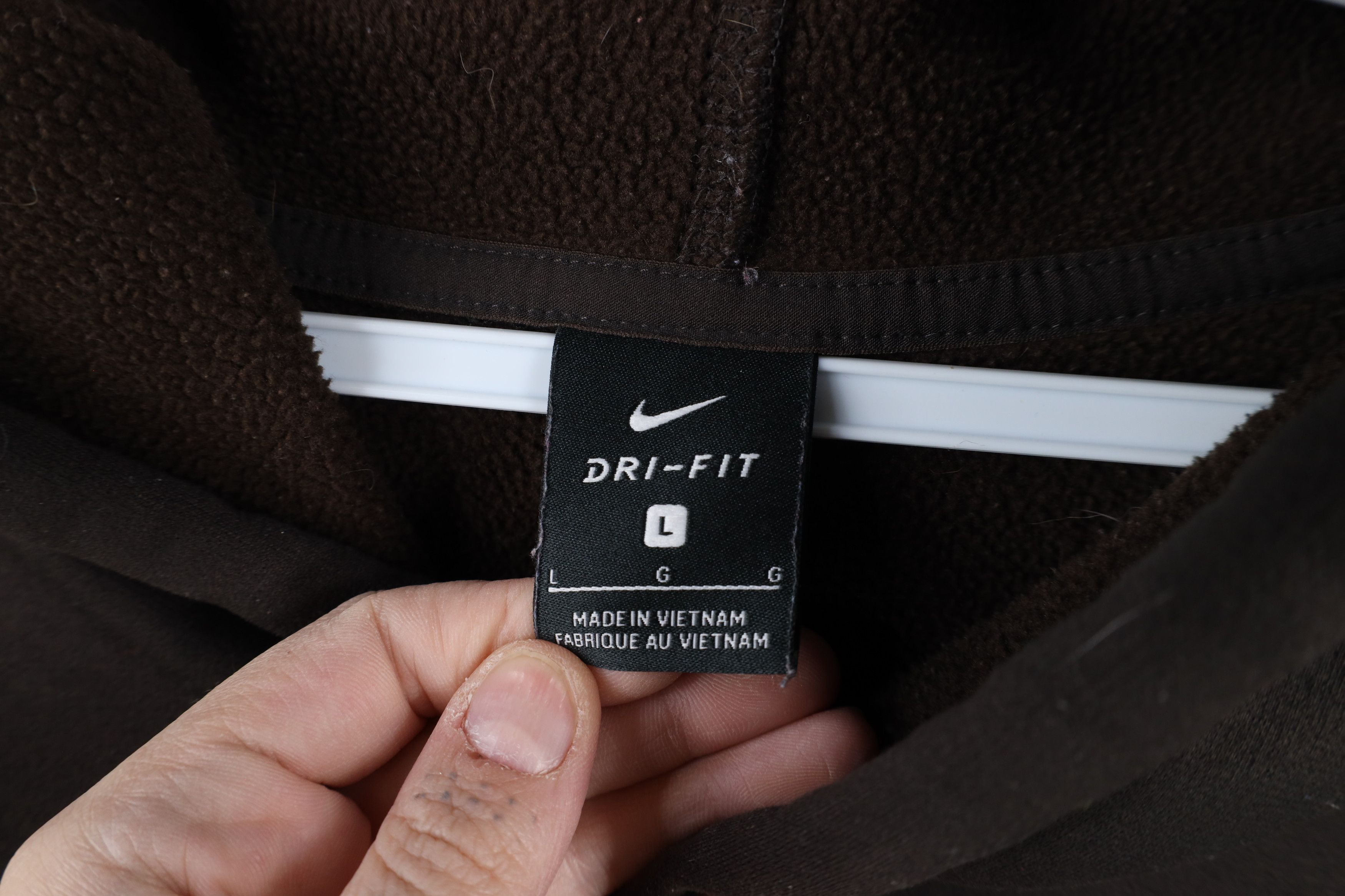 Nike × Vintage Nike Dri-Fit Cleveland Football Hoodie Sweatshirt Brown Size US L / EU 52-54 / 3 - 10 Thumbnail