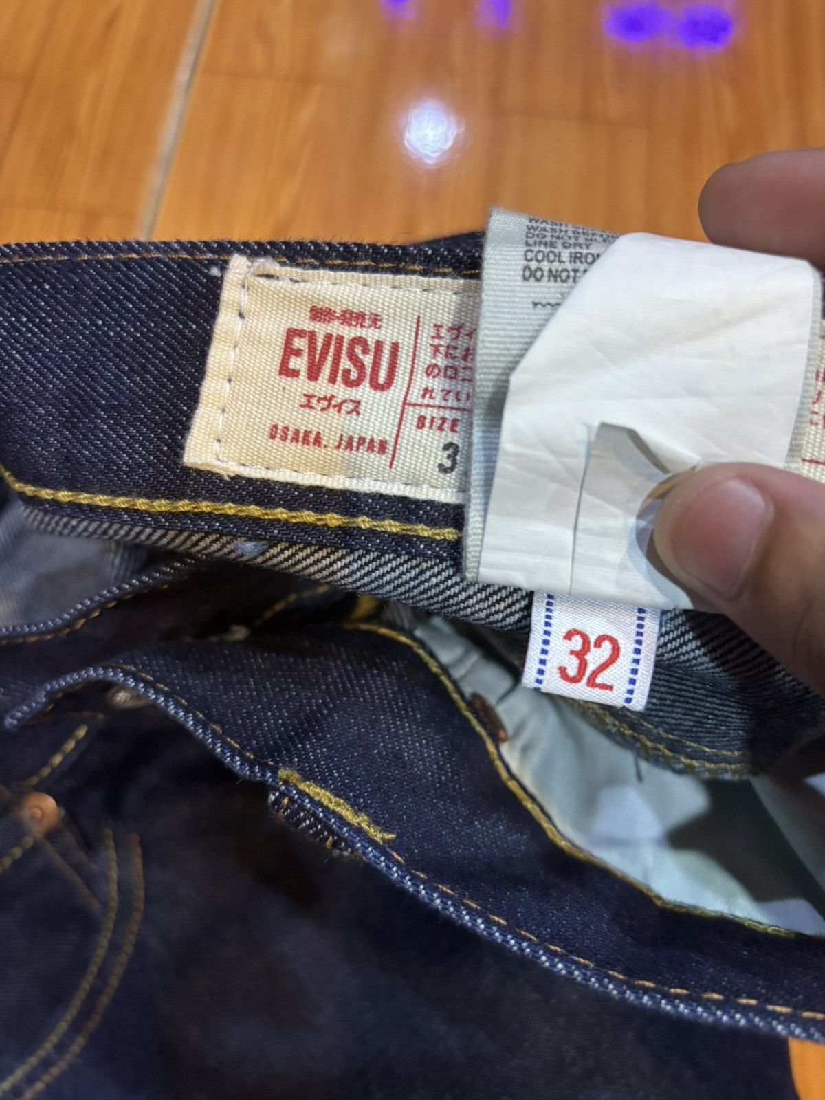 If Six Was Nine Flare Jeans Japanese Brand Evisu Bootcut Camo Denim Jeans Size US 32 / EU 48 - 15 Thumbnail
