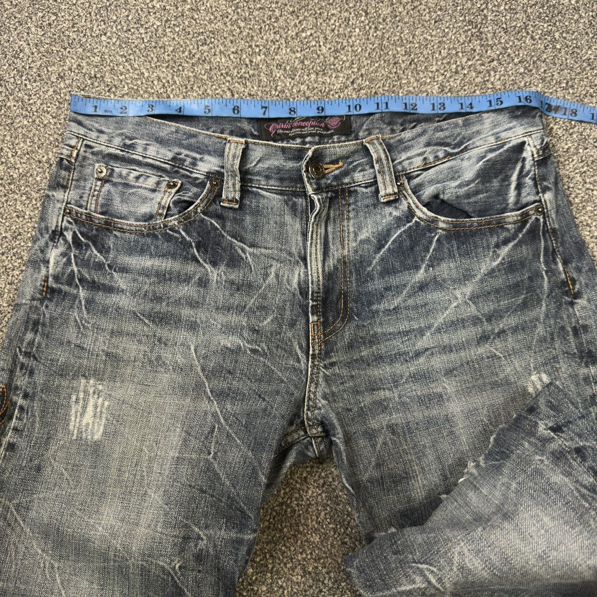If Six Was Nine 90s Japanese Embroidered Tribal Oririn Seditionaries Denim Size US 33 - 15 Thumbnail