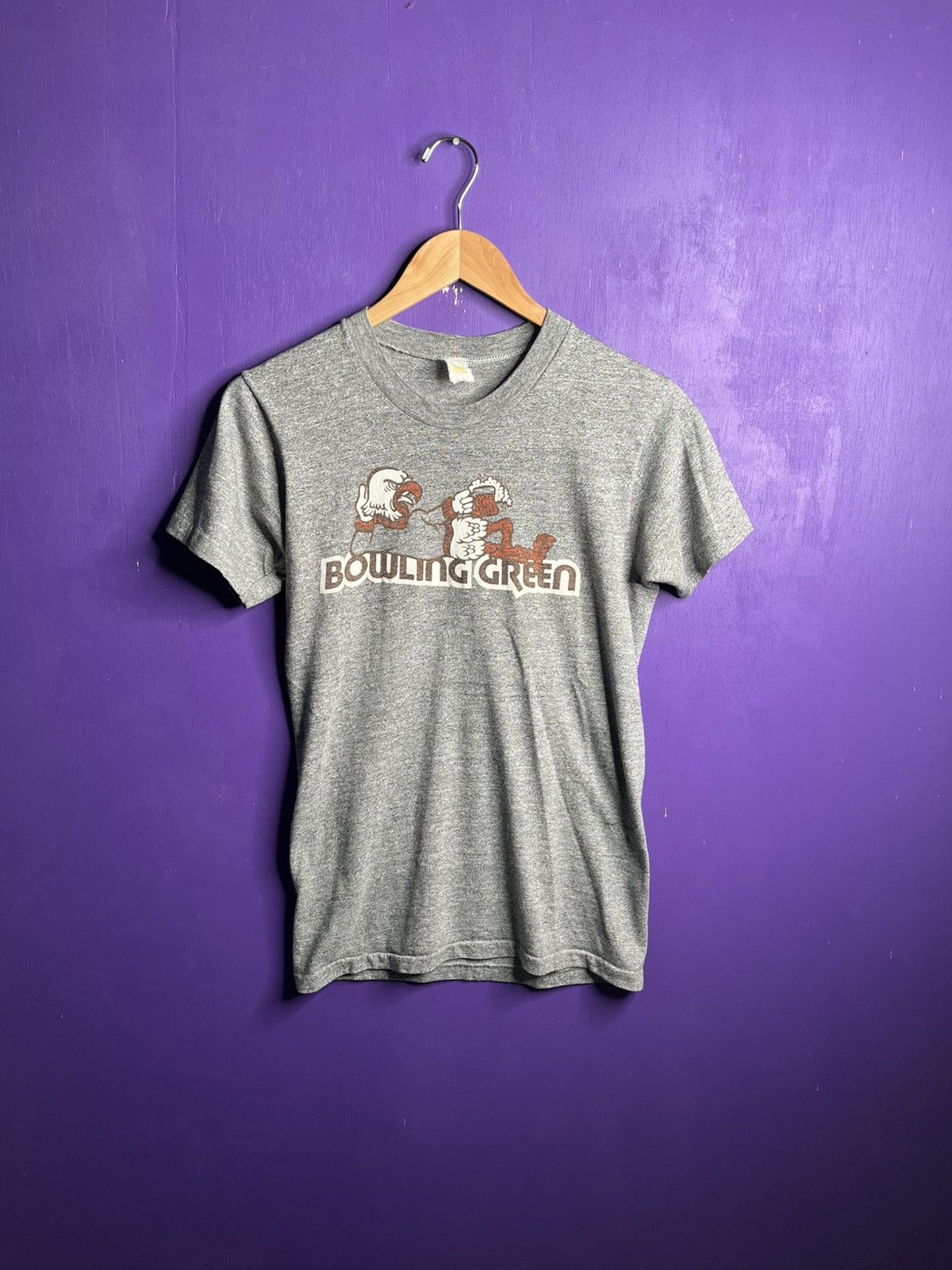 Vintage Vintage 70s Bowling green falcons mascot t-shirt Size US M / EU 48-50 / 2 - 1 Thumbnail