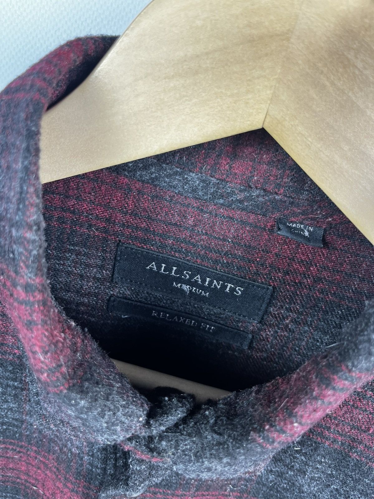 Allsaints ALLSAINTS Newhalen Yarn Dyed Check Relaxed Fit Button Down Size US M / EU 48-50 / 2 - 8 Thumbnail