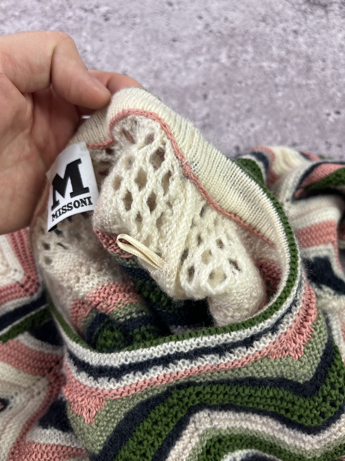 Missoni RRP 770$ Wool-Blend Crochet Crewneck Sweater Size M / US 6-8 / IT 42-44 - 6 Thumbnail
